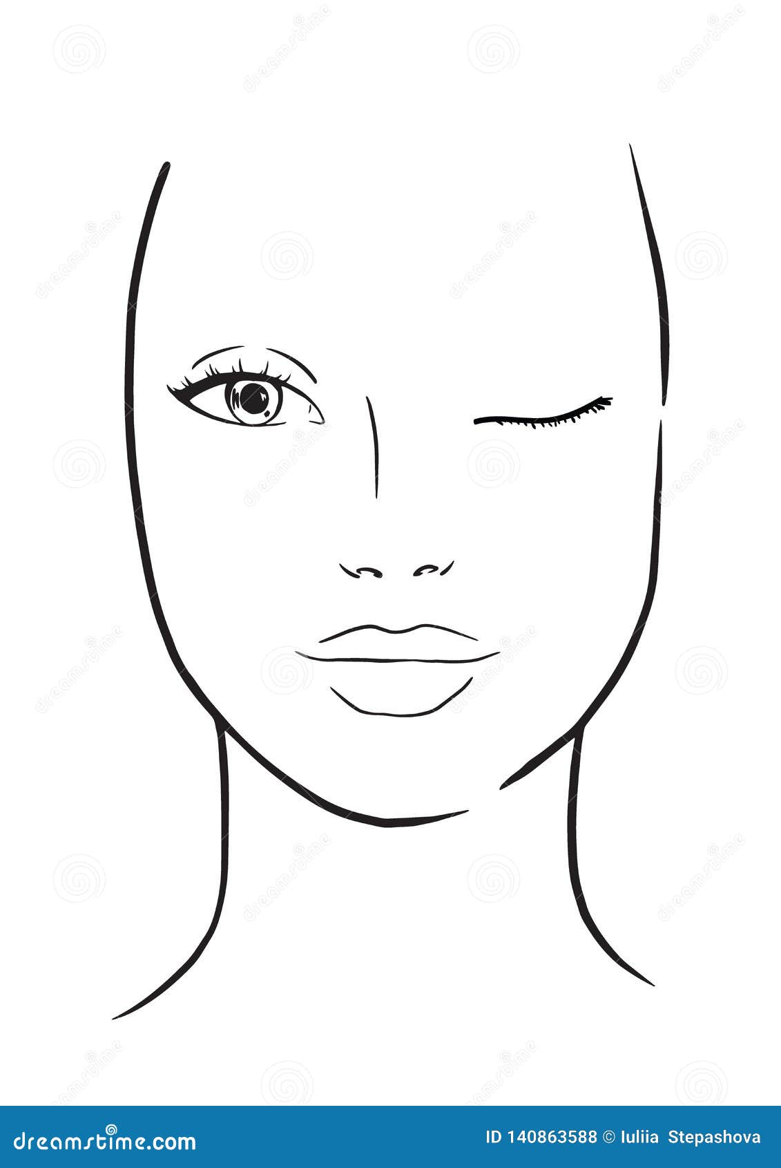 face-chart-makeup-artist-blank-beautiful-woman-portrait-face-chart-makeup-artist-blank