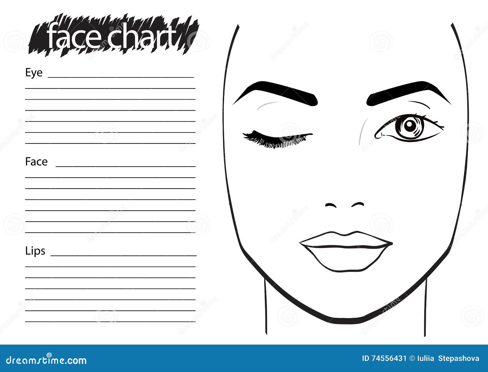 Cosmetic Face Chart