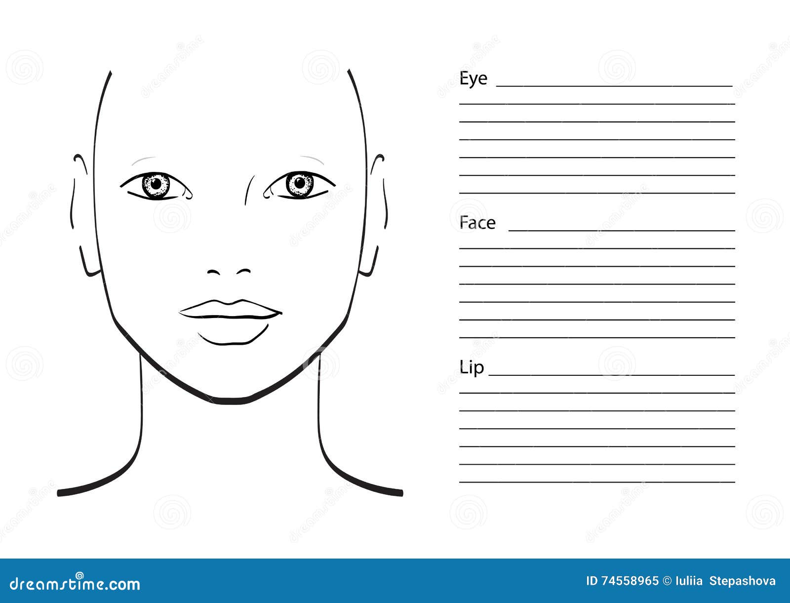 Cosmetic Face Chart