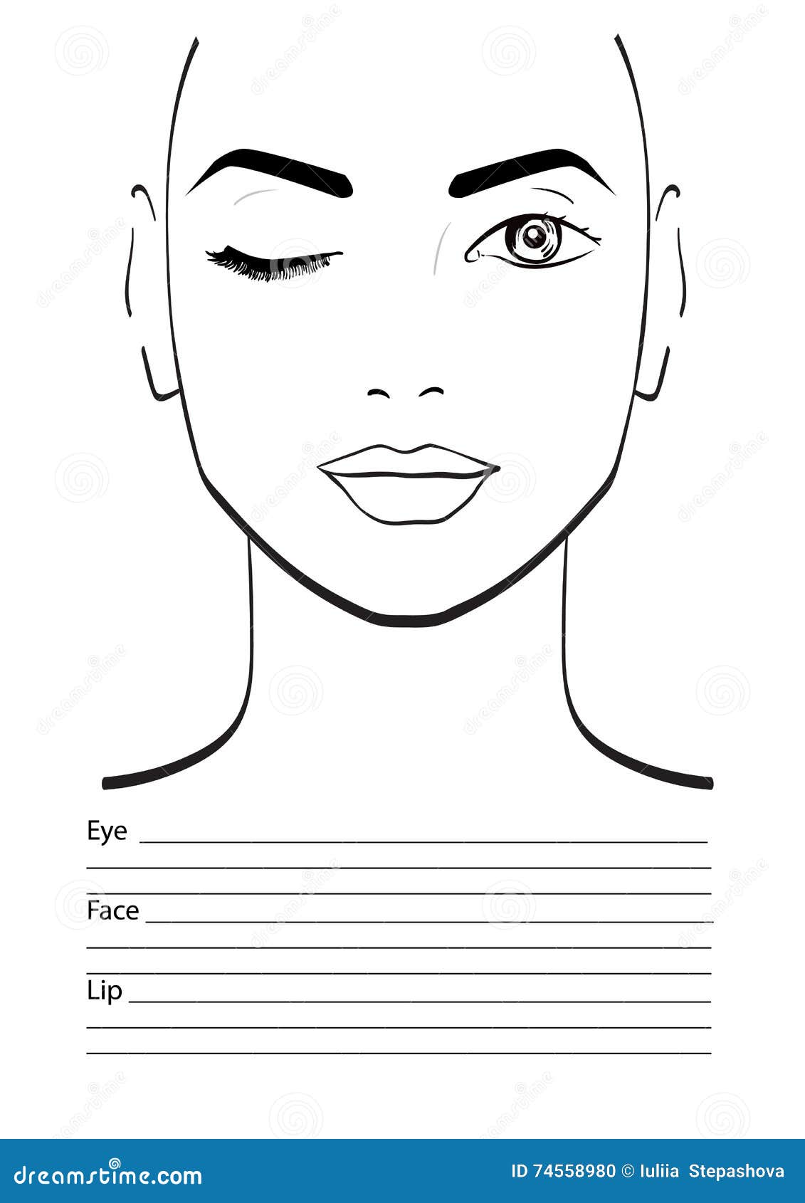 blank face template printable