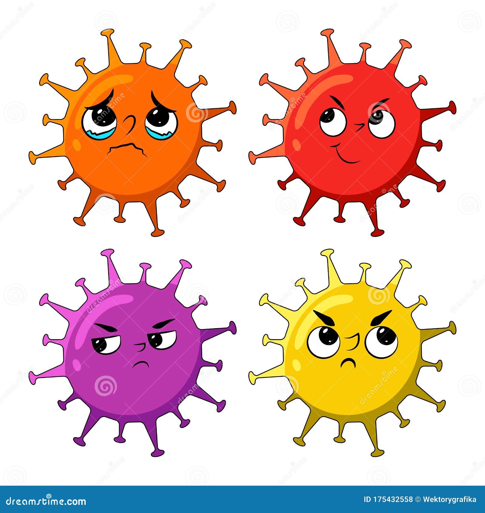 Face Of Corona Virus Diagnosis Mascot Cartoon Style ...