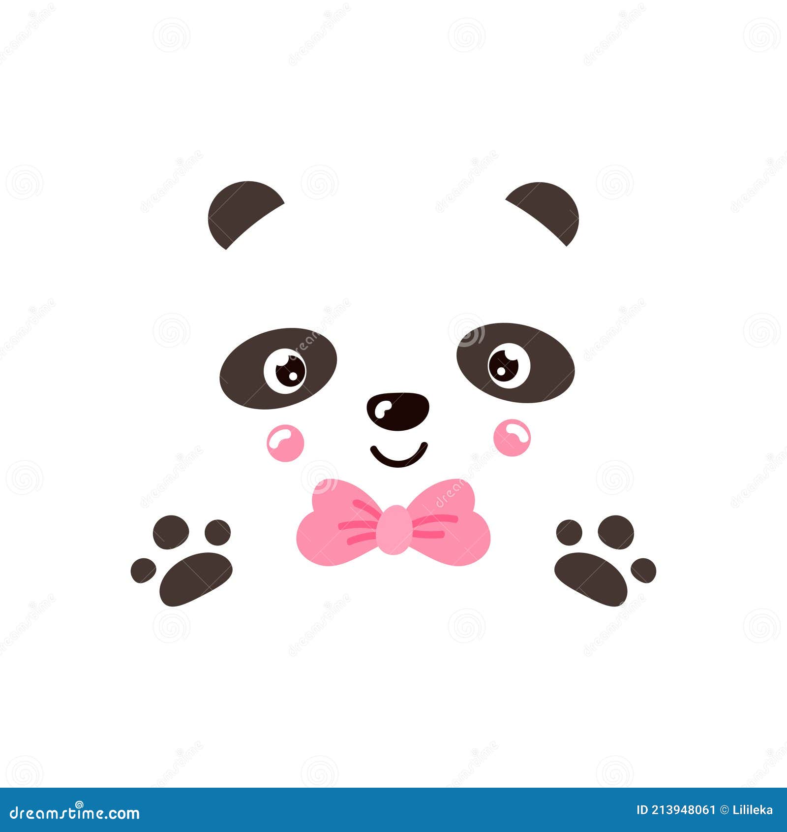 Patas de panda bonito acima parede, ícone dos desenhos animados de