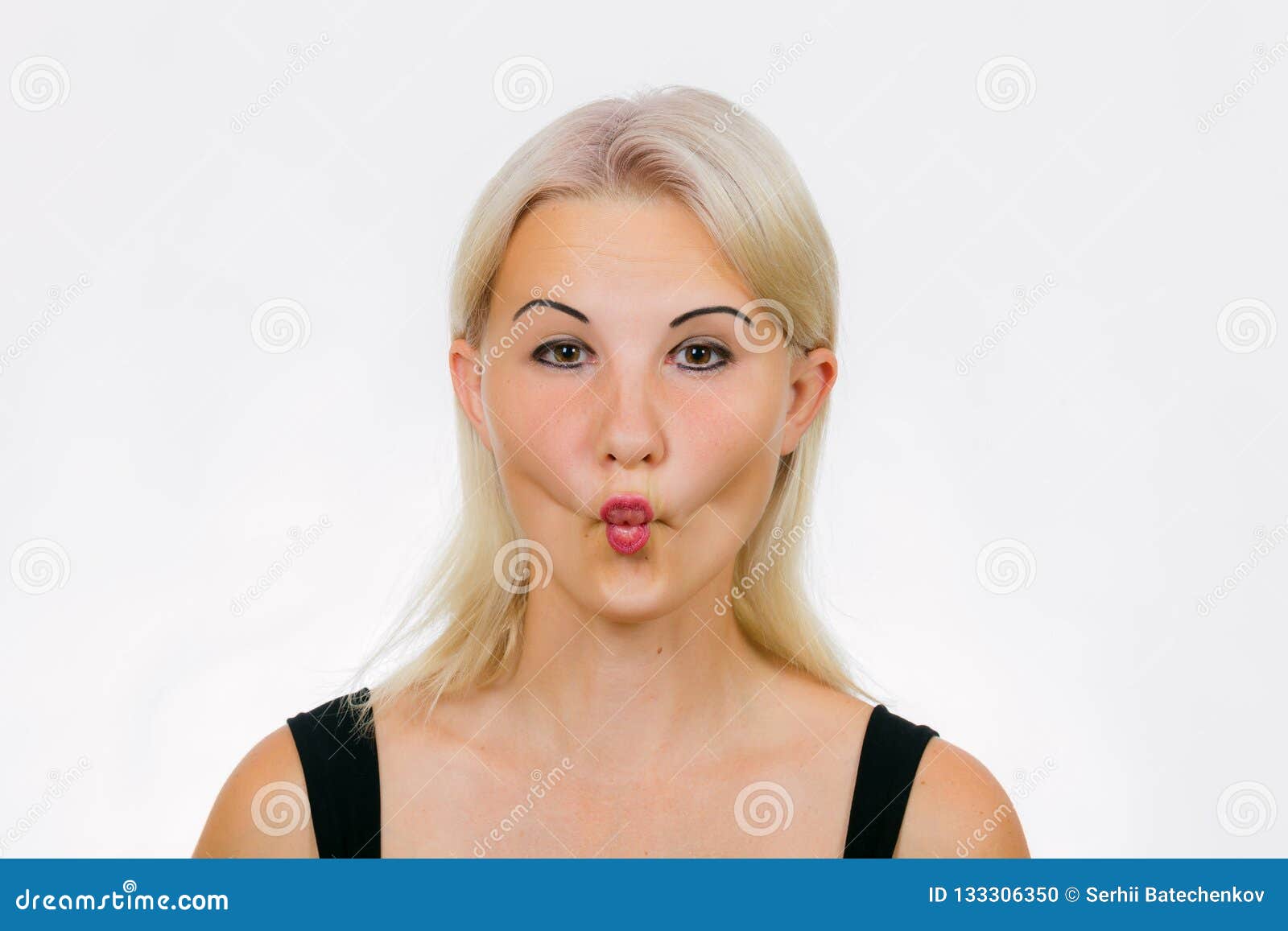 Face Exercise for Women Fish Face Stock Photo - Image of lifestyle,  cheerful: 133306350