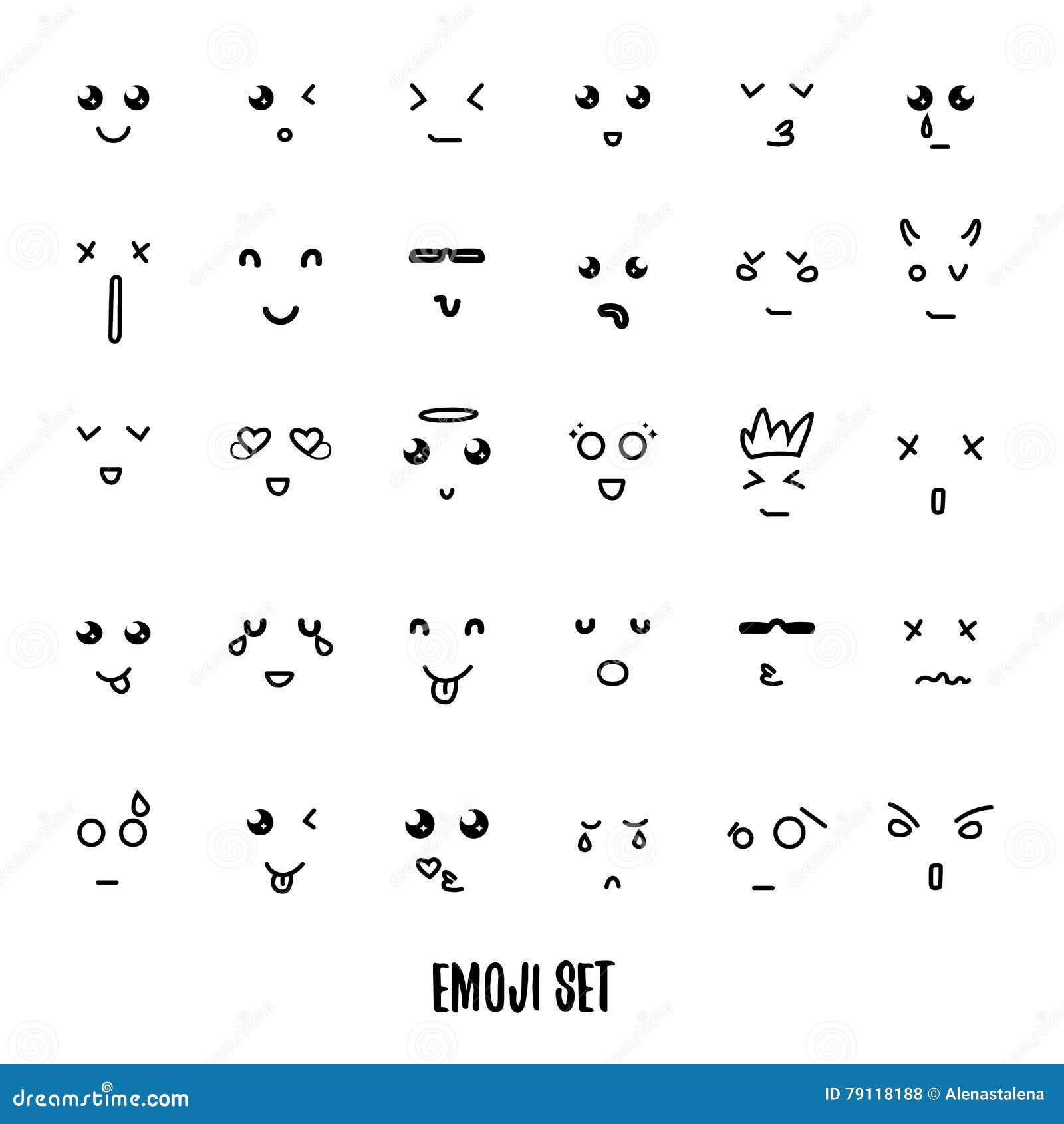 Kawaii Cute Faces Manga Style Eyes Stock Vector Royalty Free 1563122917   Shutterstock