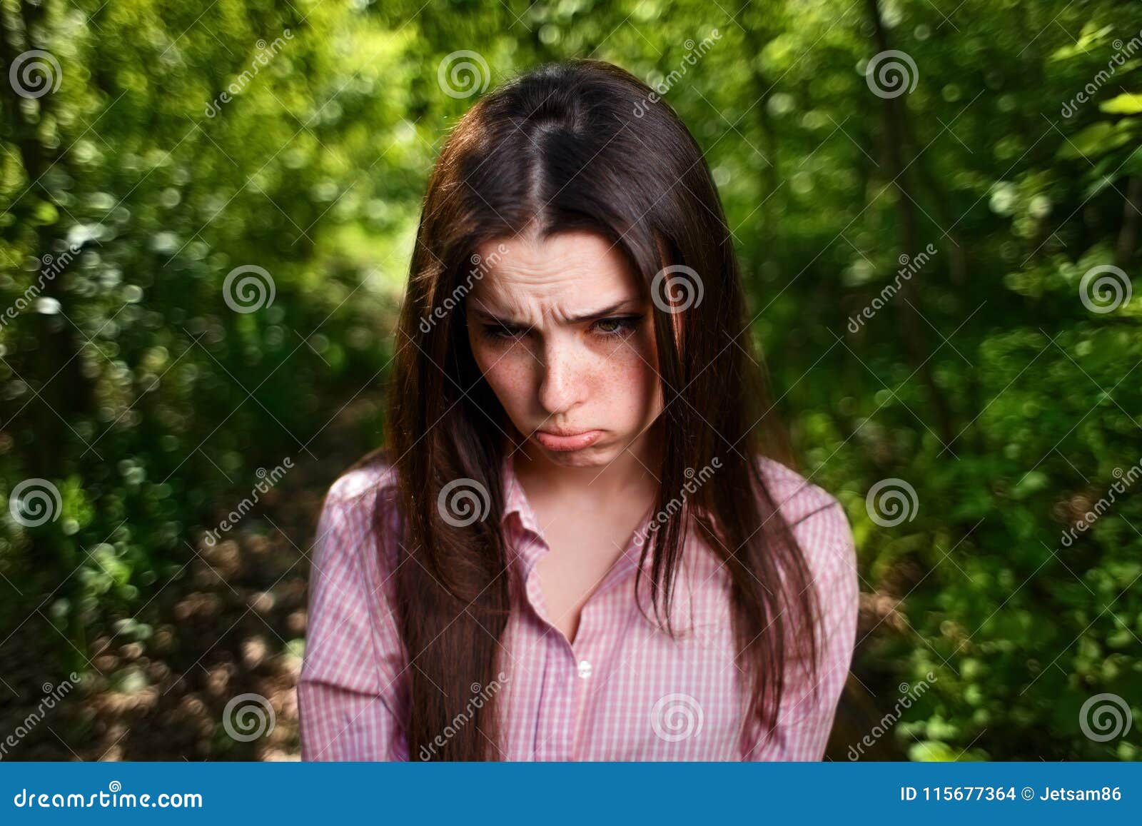 Portrait of Attractive Young Miserable Upset Offended Woman Face ...