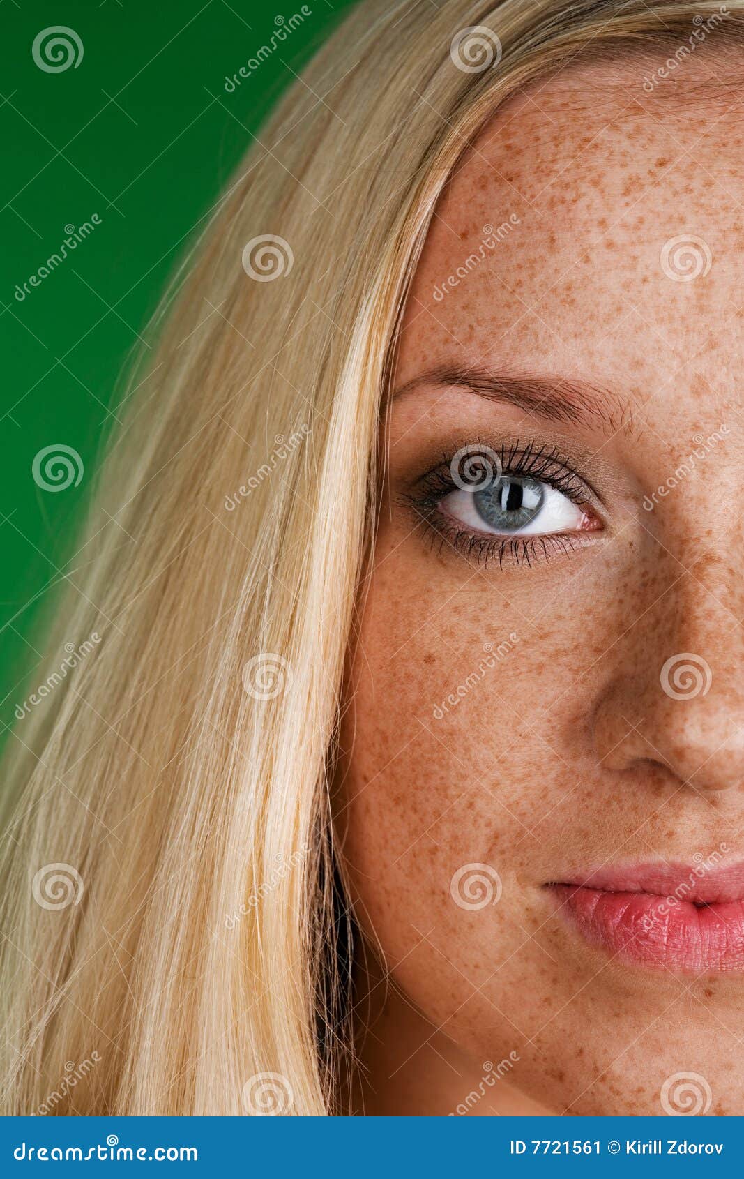 face with freckles