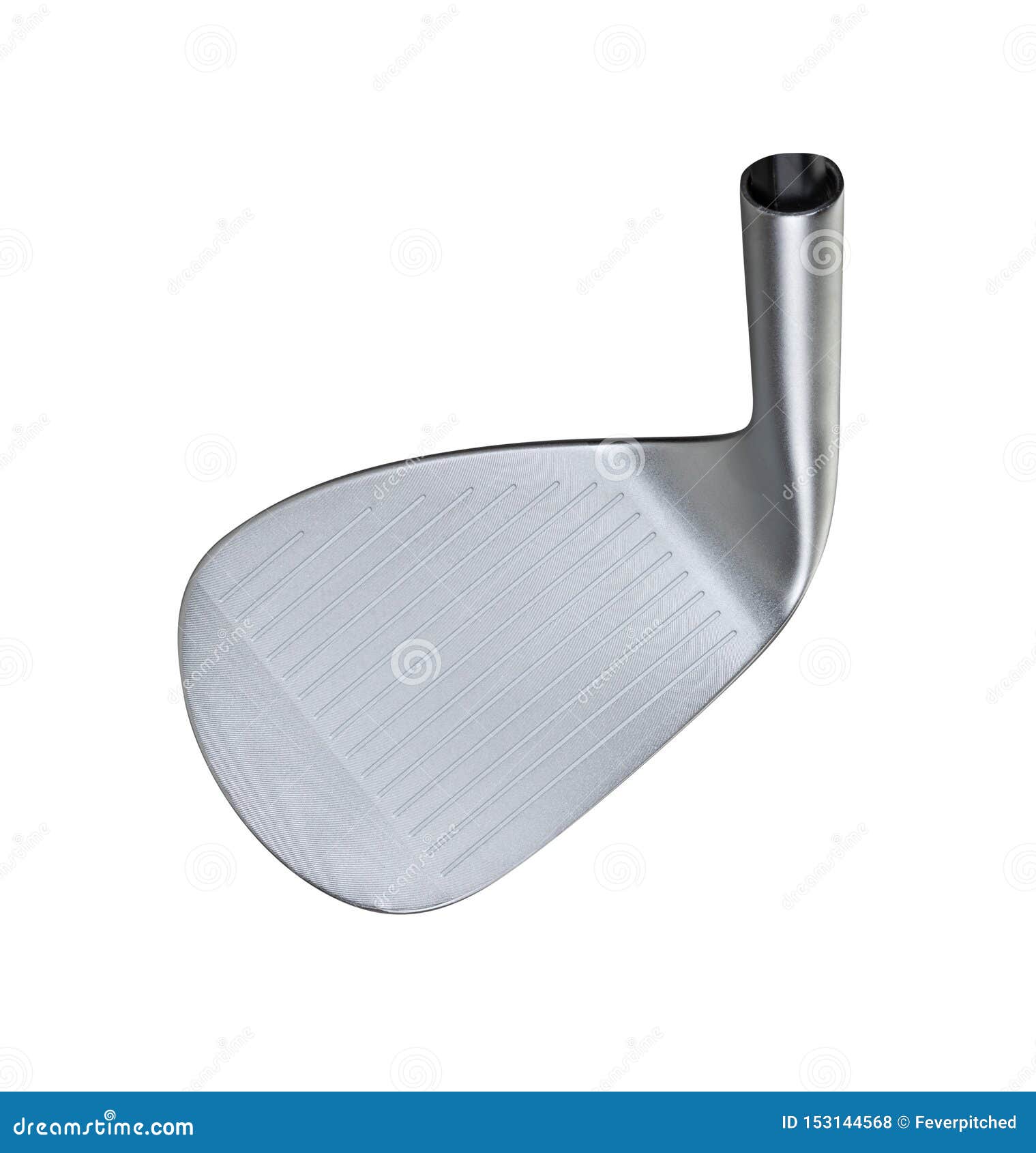 Face of Golf Club Iron Head Isolated on White Background Stock Photo
