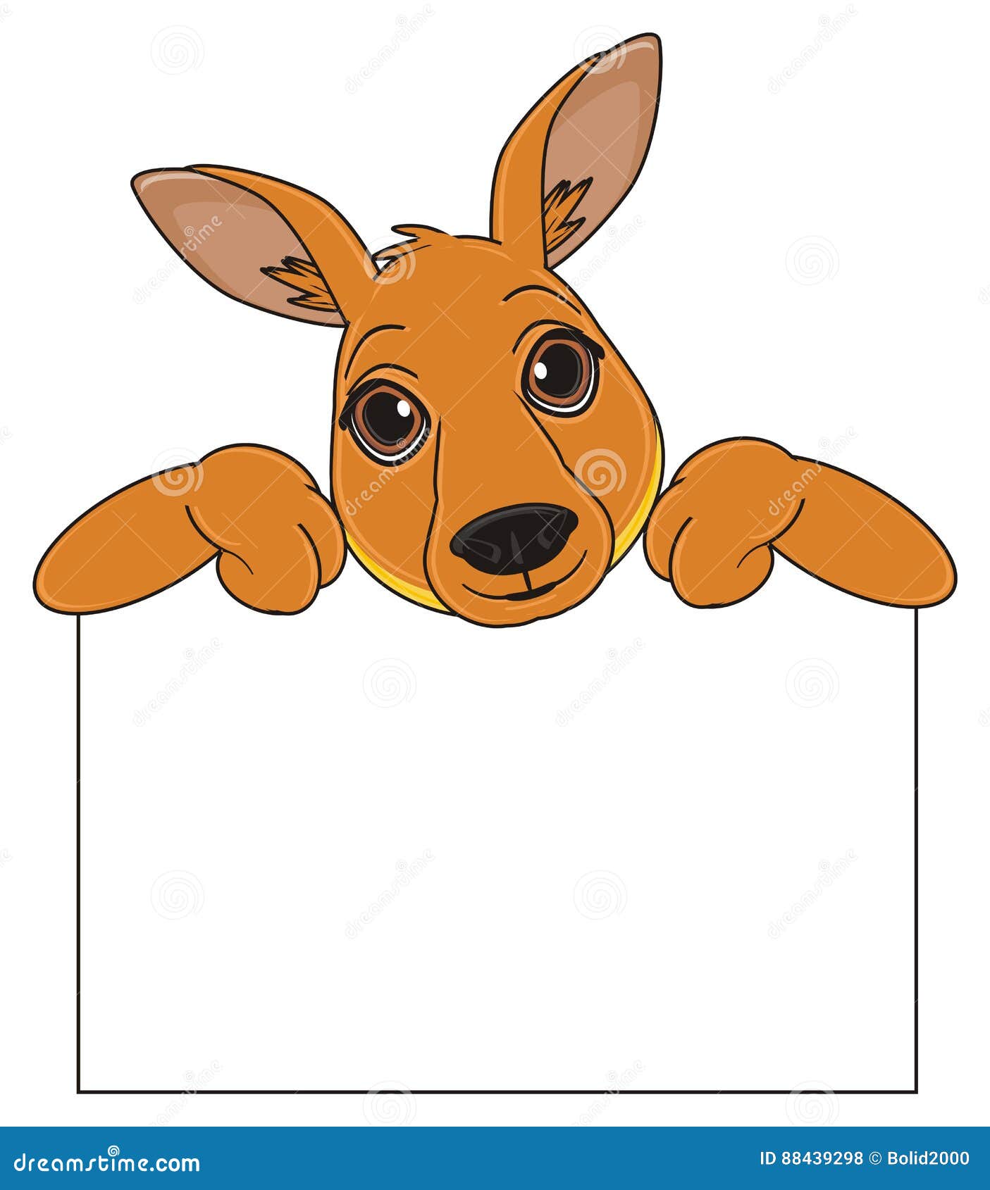 Face of Kangaroo with Clean Object Stock Illustration - Illustration of  jump, emotion: 88439298