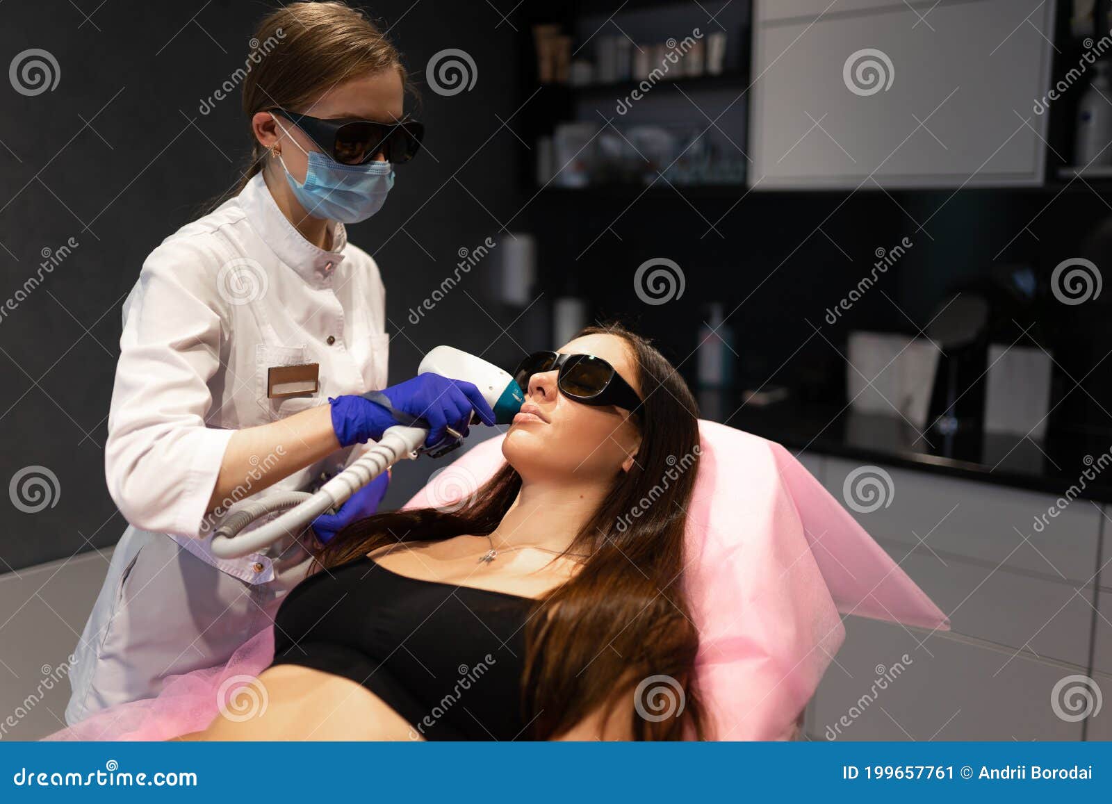Face Laser Hair Removal Procedure. Stock Image Image of laser, body