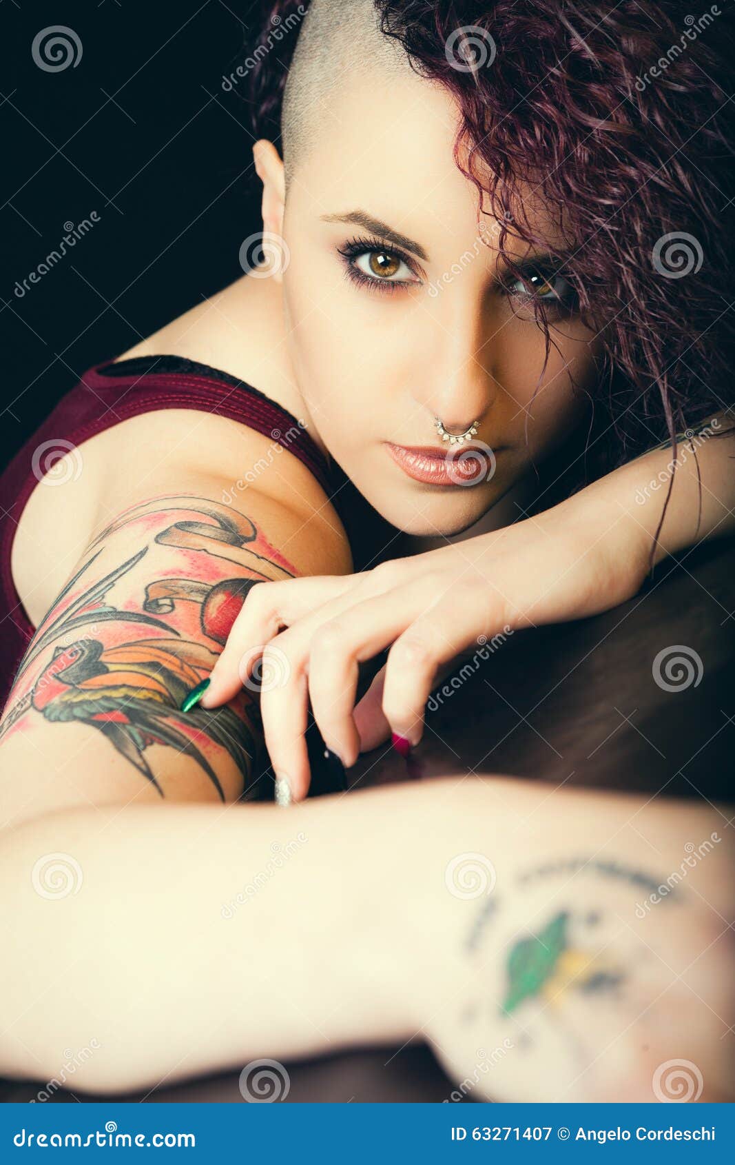 Face Makeup and Tattoos, Punk Girl Make-up. Hair Shaved Stock Image - Image of feminine, clear: 63271407 Face Makeup and Tattoos, Punk Girl Make-up. Hair Shaved Stock Image - Image of feminine, clear: 63271407