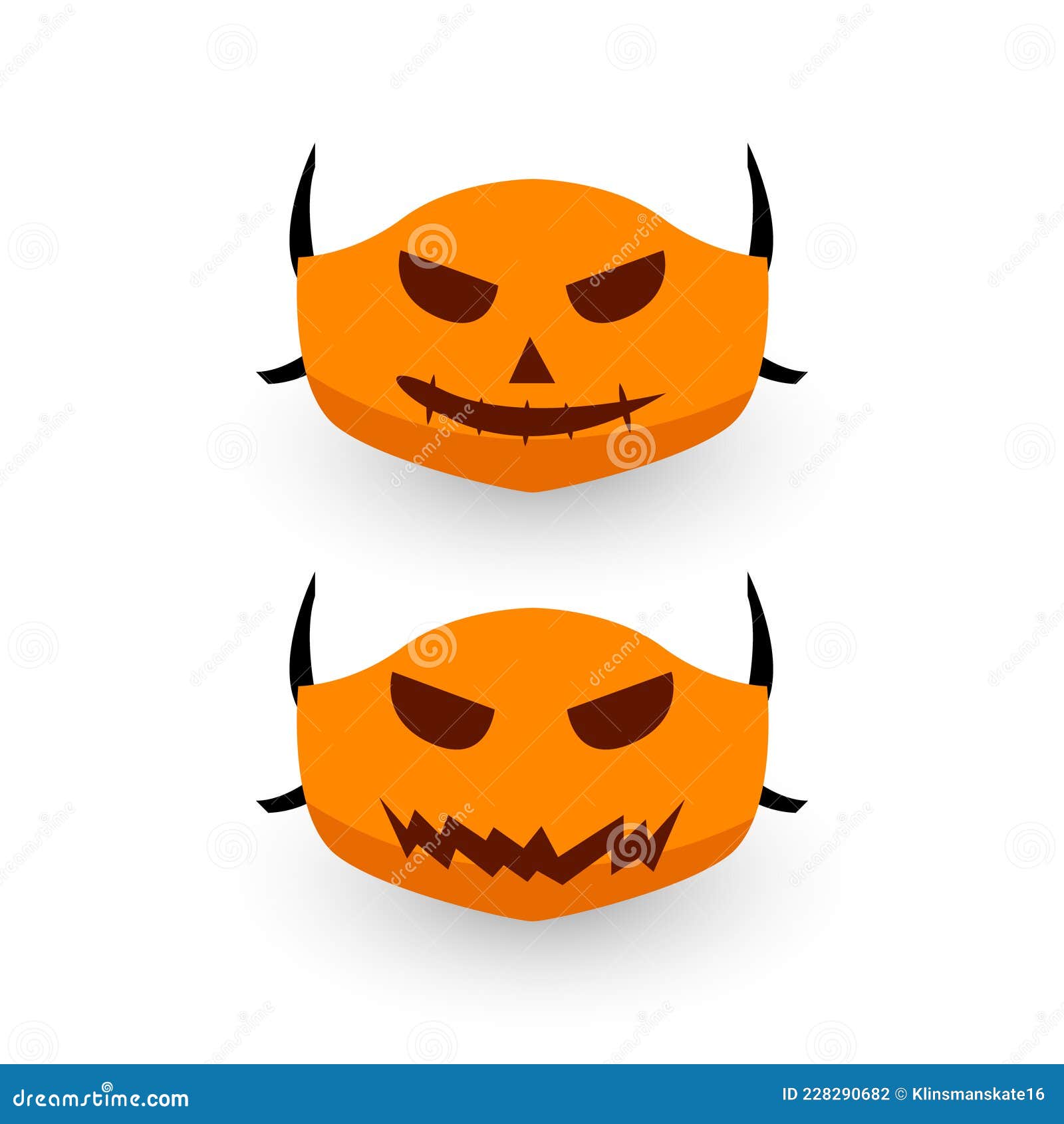 Face Mask Halloween Theme Design Isolated Stock Vector Illustration of halloween, mask 228290682