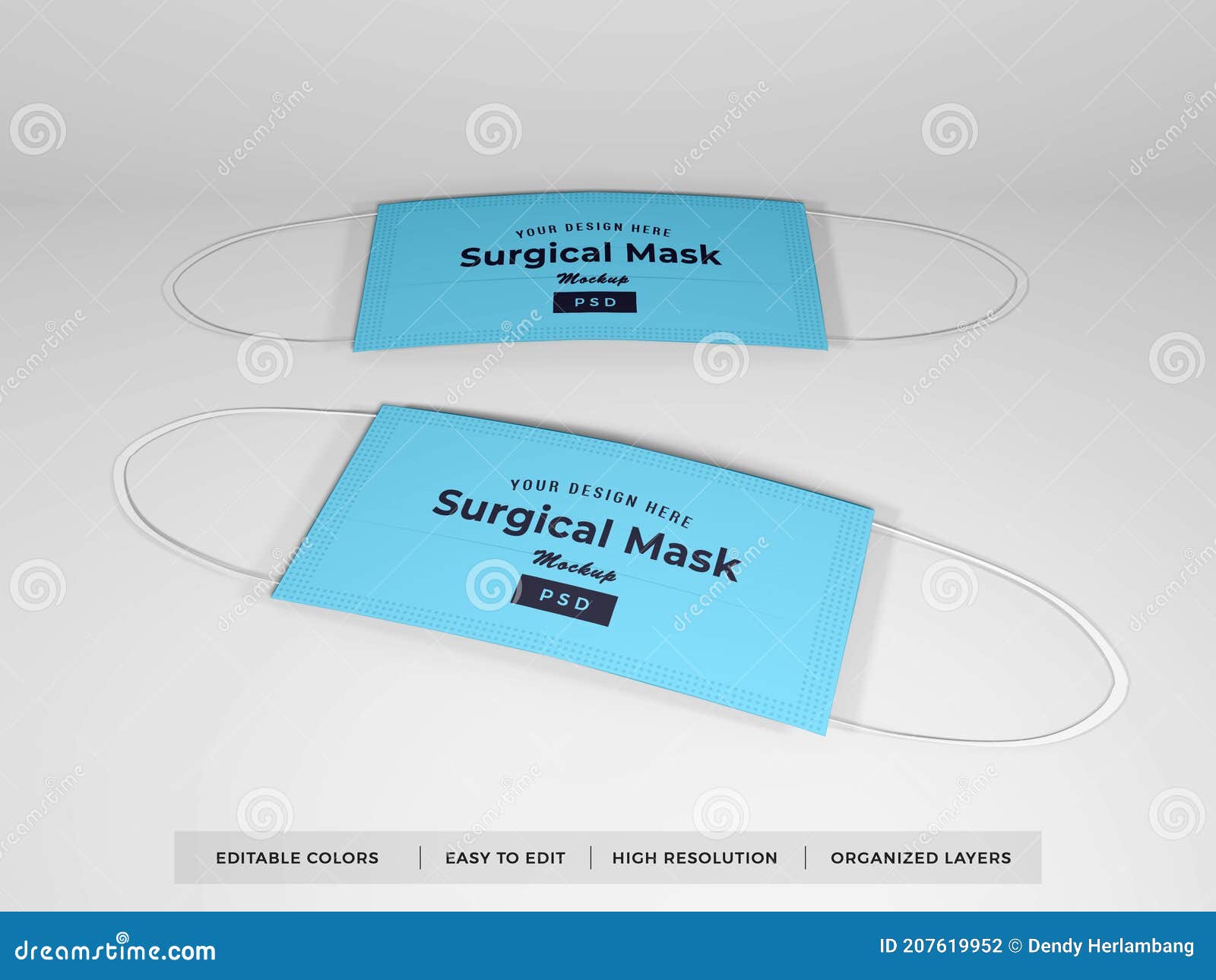 Download Face Mask Mockup Scene Template Stock Illustration Illustration Of Background Prevention 207619952