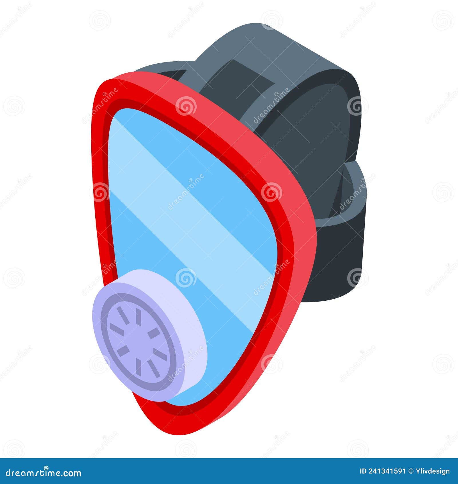 face mask protection icon isometric . gas respirator