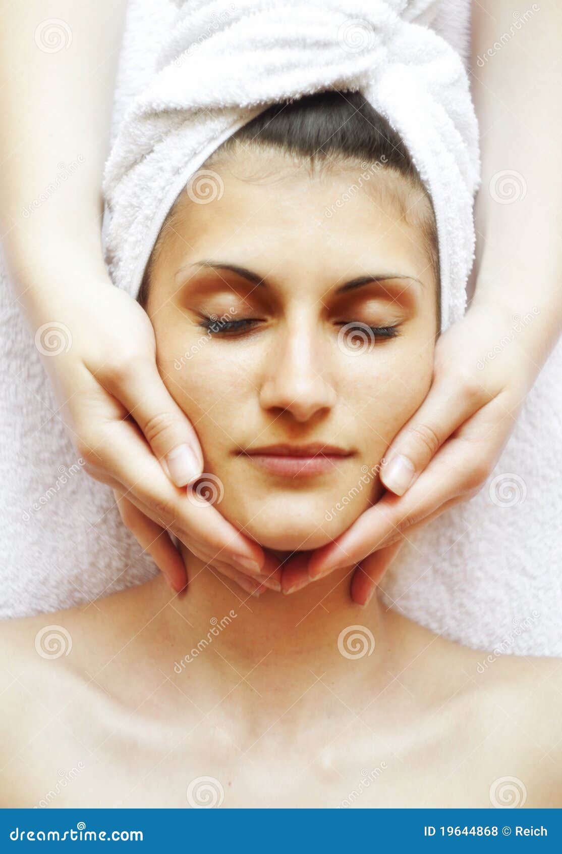 Face massage stock photo. Image of enjoyment, female - 19644868