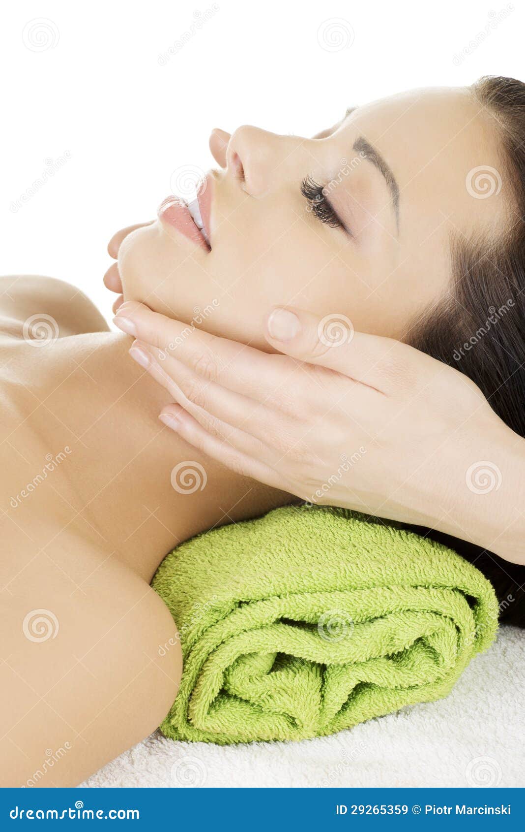 Face Massage Therapy At Spa Saloon Stock Image Image Of Hand