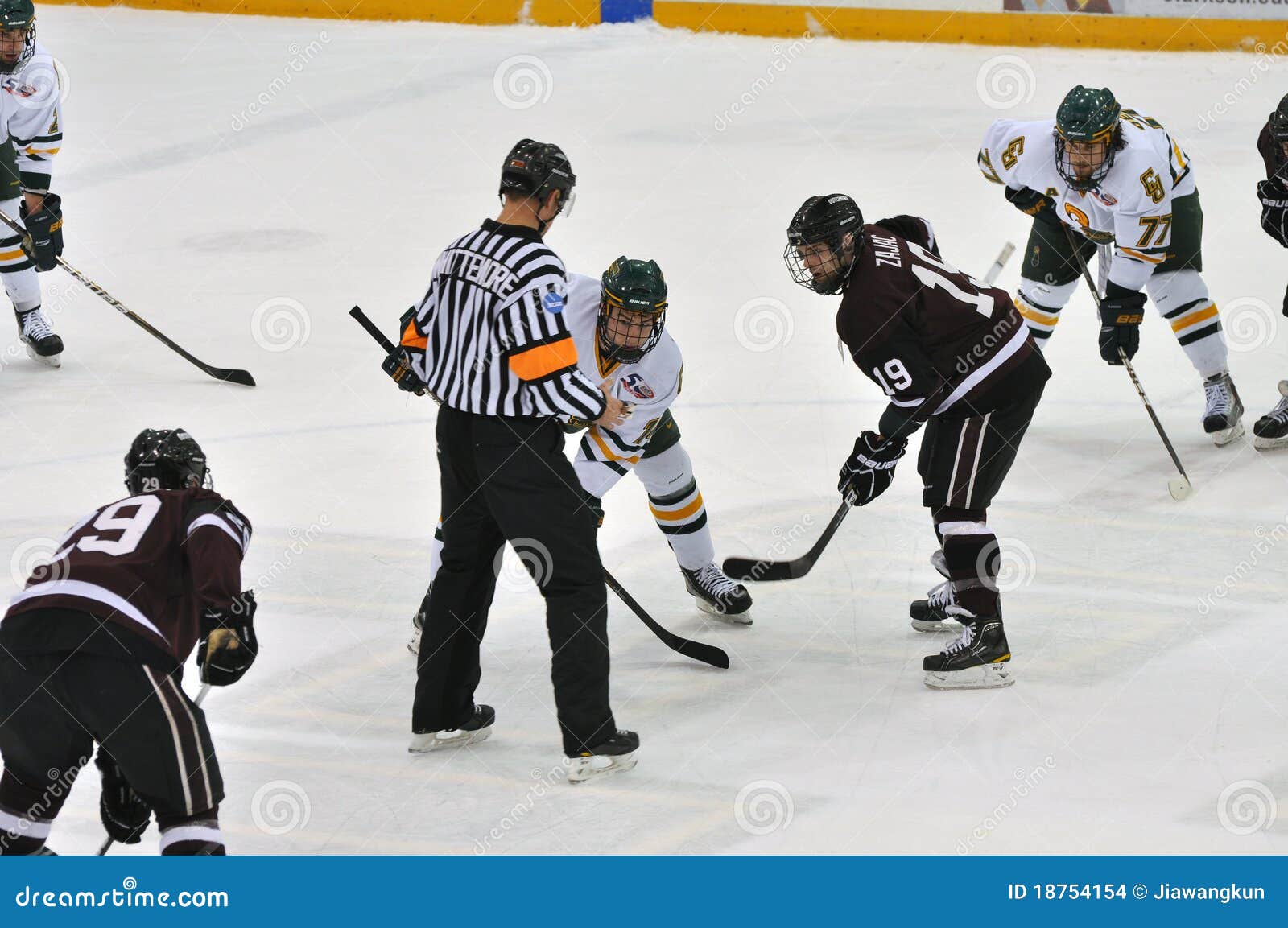 Face Off in Ice Hockey Game Editorial Stock Image Image of league