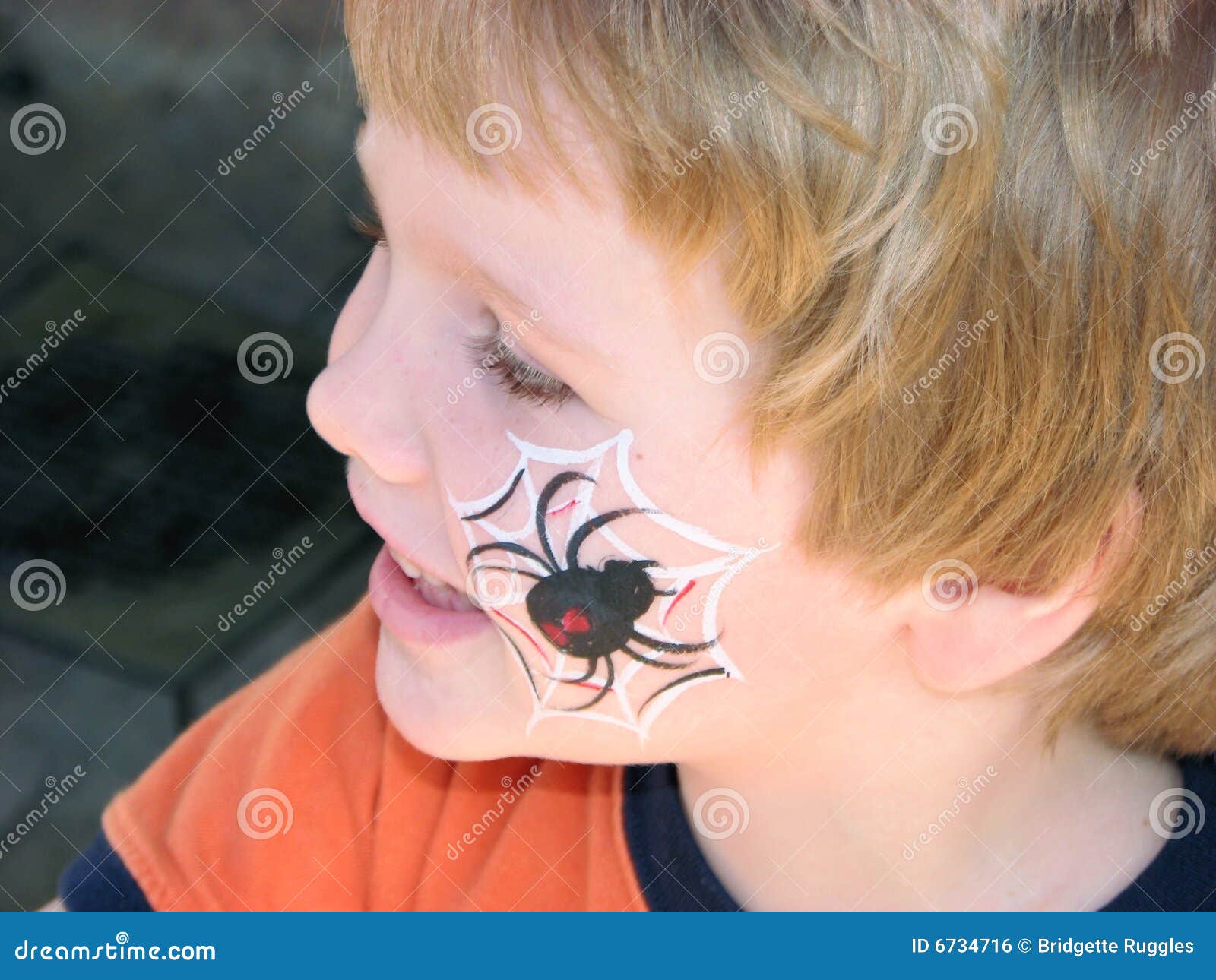 Face-painted spider stock photo. Image of facepainting - 6734716