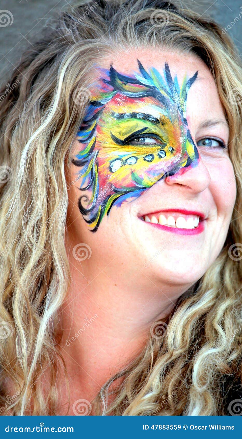 Face painter artist. stock image. Image of people