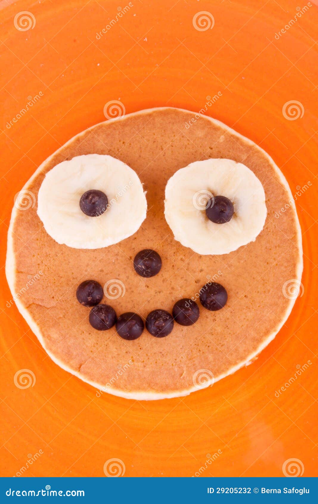 Face on pancake stock photo. Image of dessert, fork, breakfast 29205232