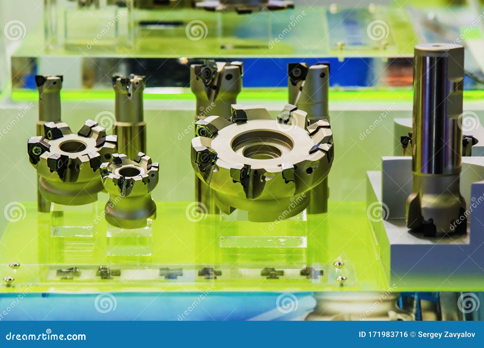 Face and Plunge Milling Cutters Stock Photo Image of machinery