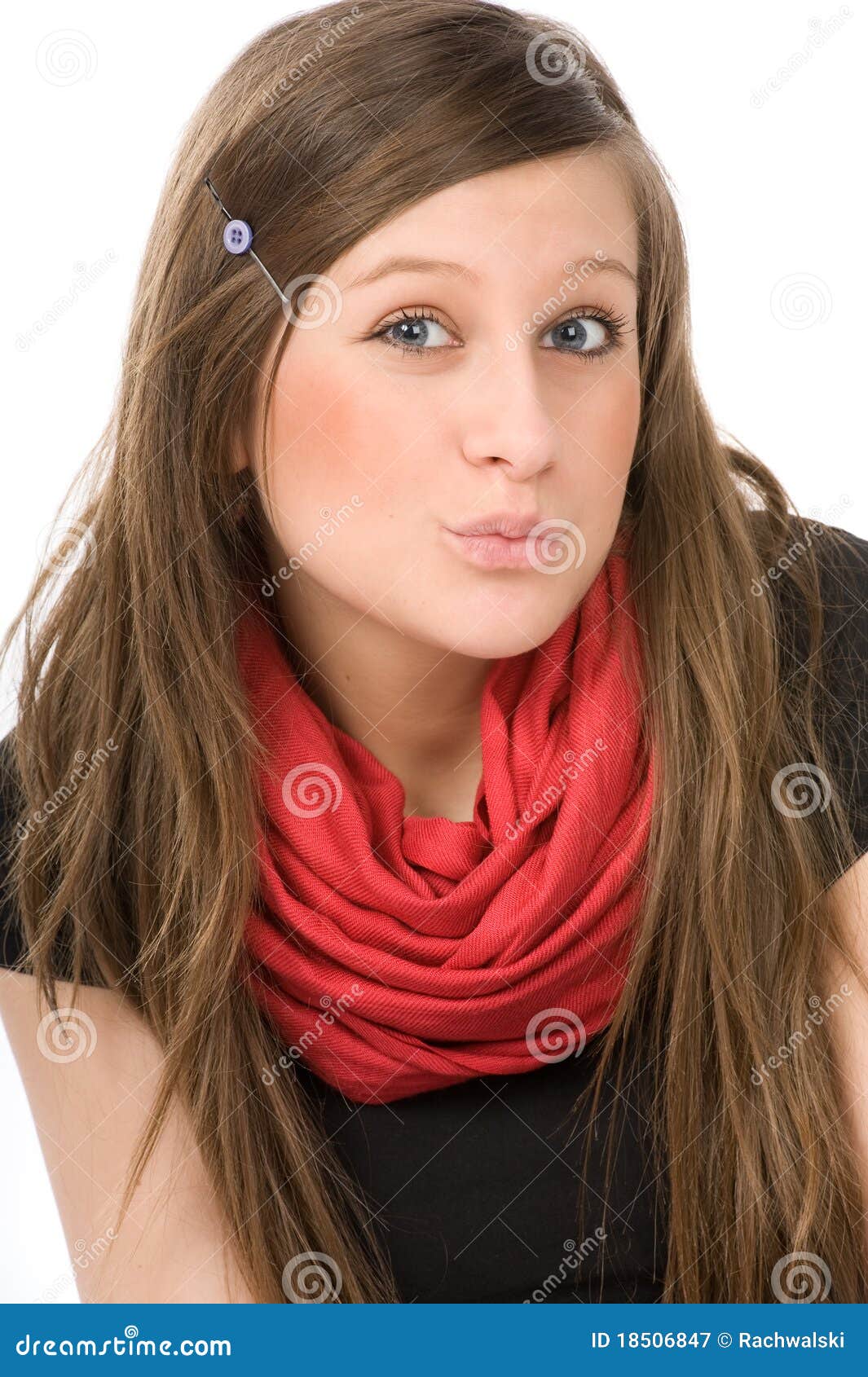 Face Portrait of Crazy Girl Stock Image - Image of beautiful, pretty ...