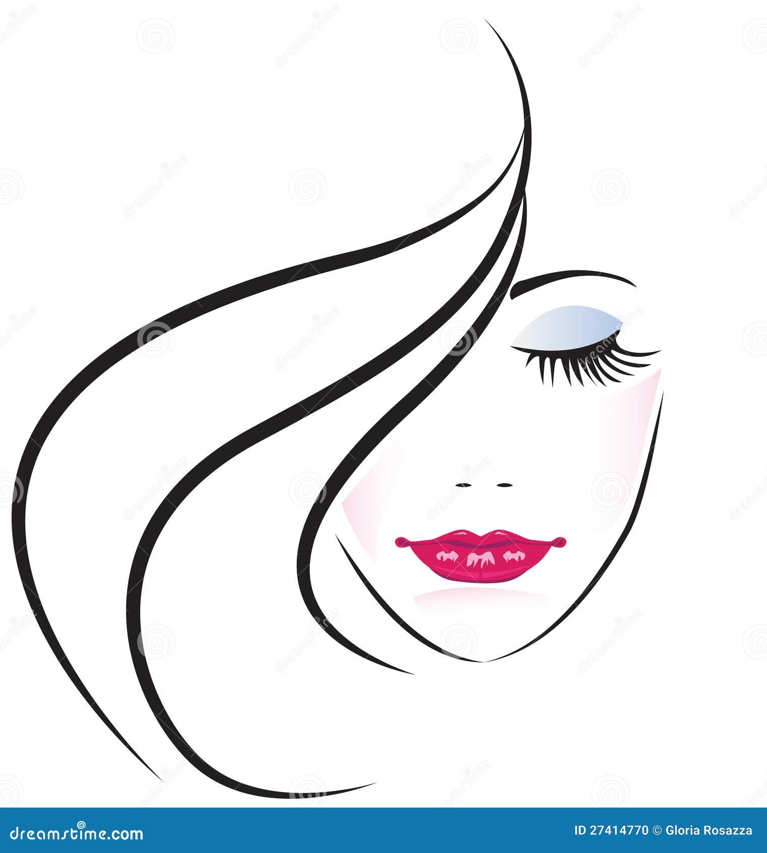 face of pretty woman logo 