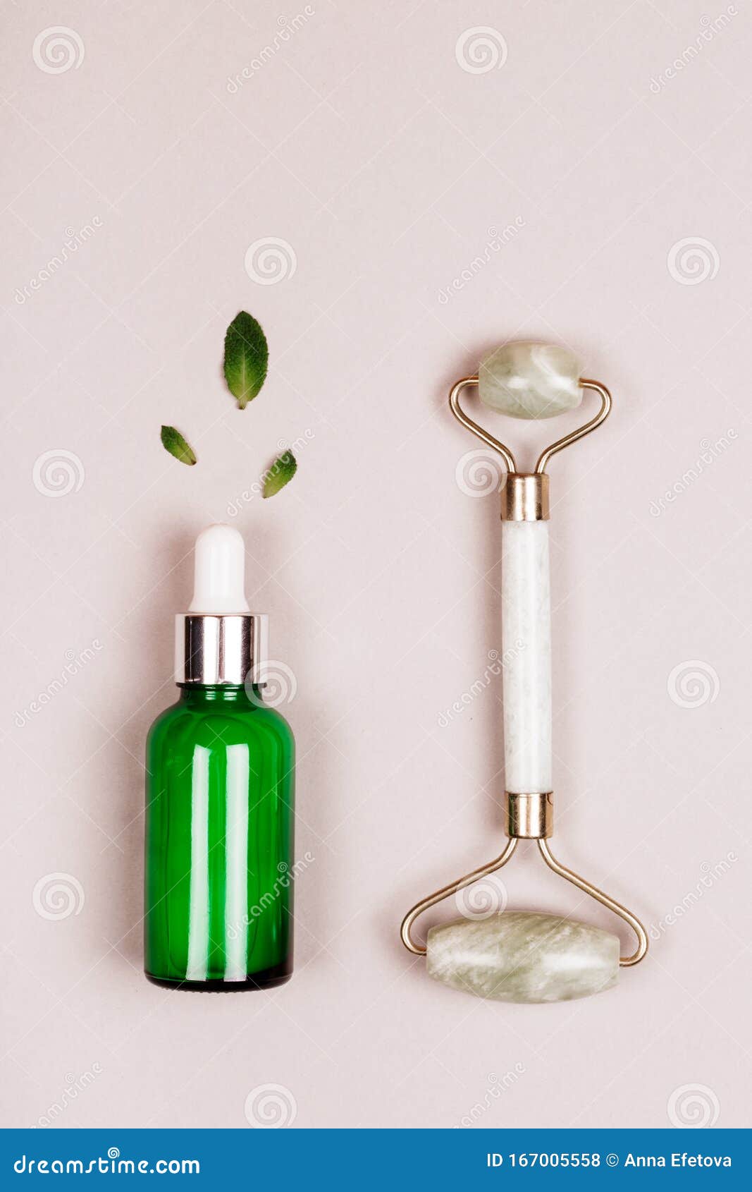 face roller and serum