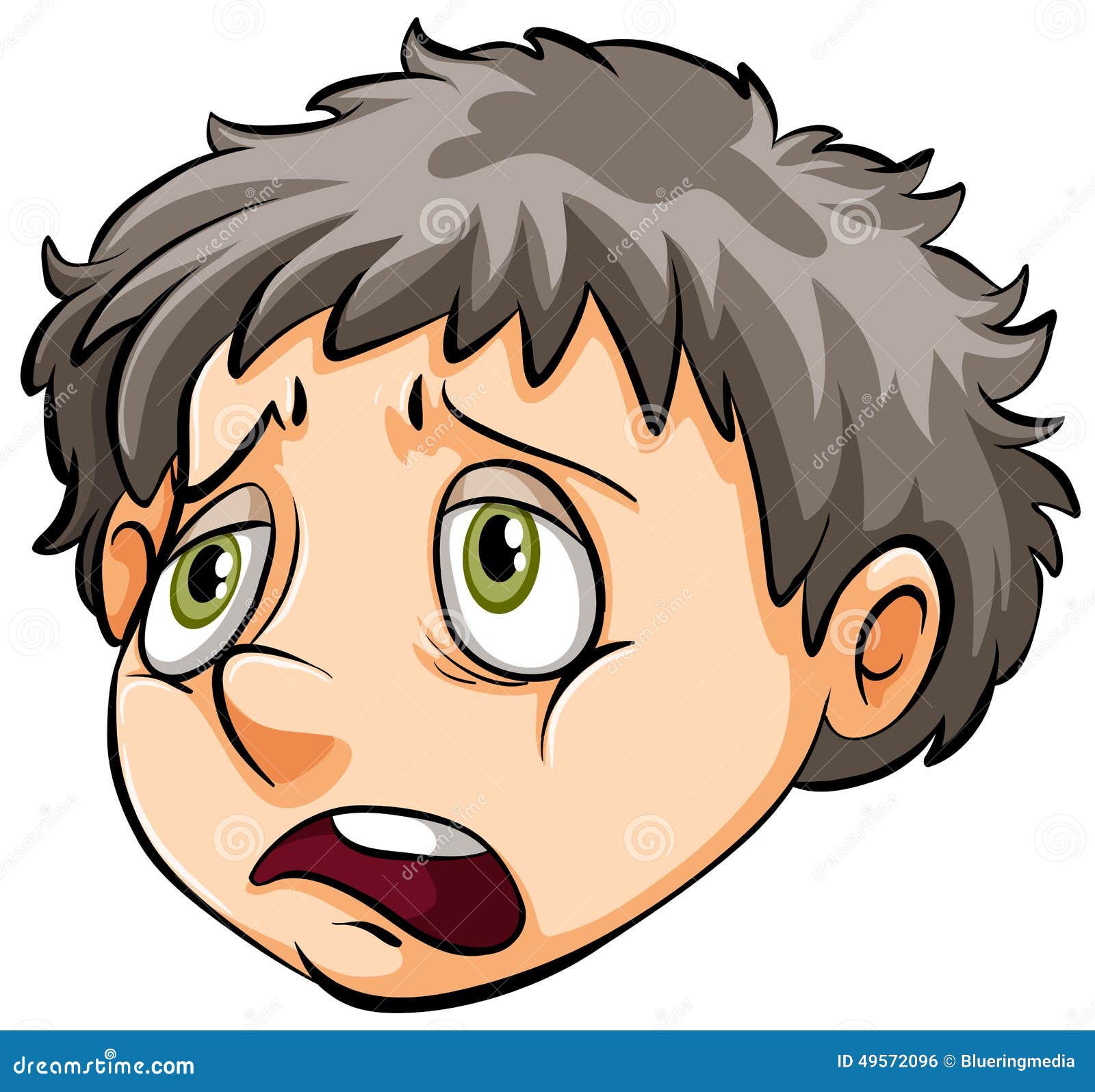 A Face Of A Sad Boy Stock Vector Image 49572096