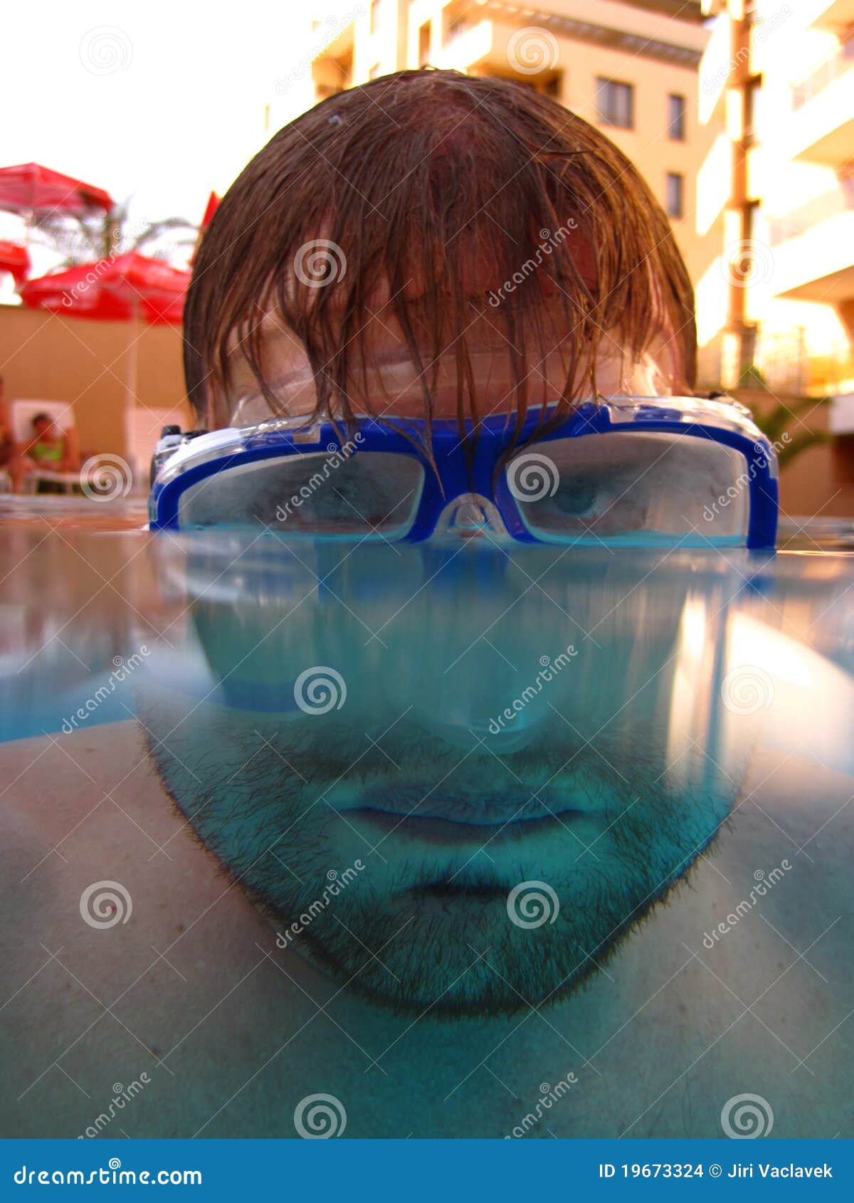 Face of scuba diver stock photo. Image of underwater 19673324