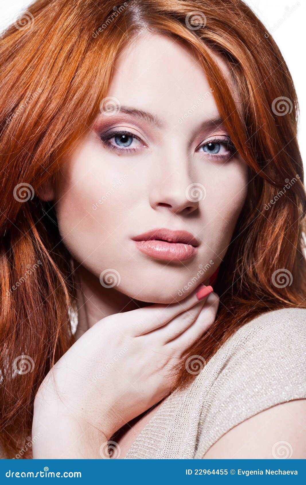 Face Of A Redhead Girl Stock Image Image Of Attractive 22964455