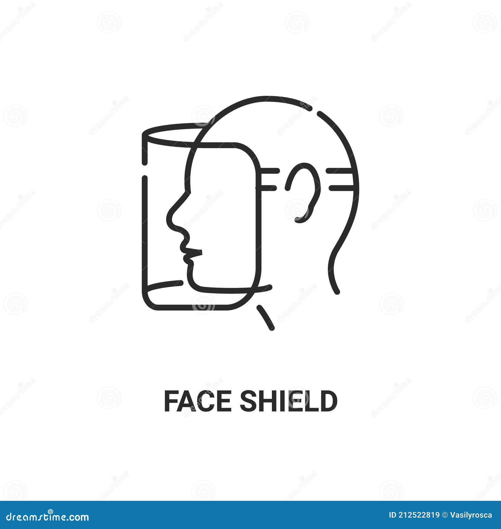 Face Shield Mask Icon. Face Glasses Eye Protection Safety Vector