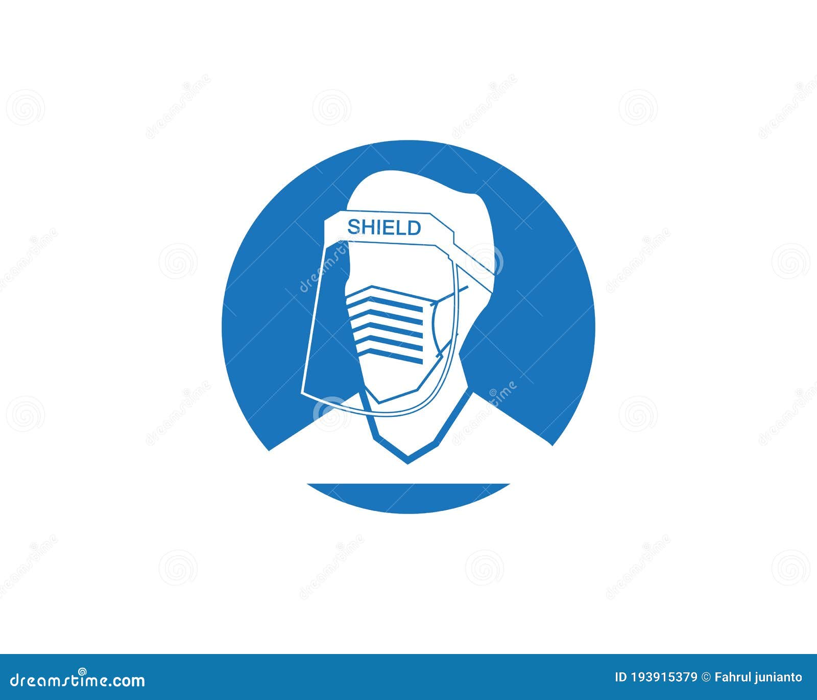 Face Shield Protection Logo Template Stock Illustration Illustration