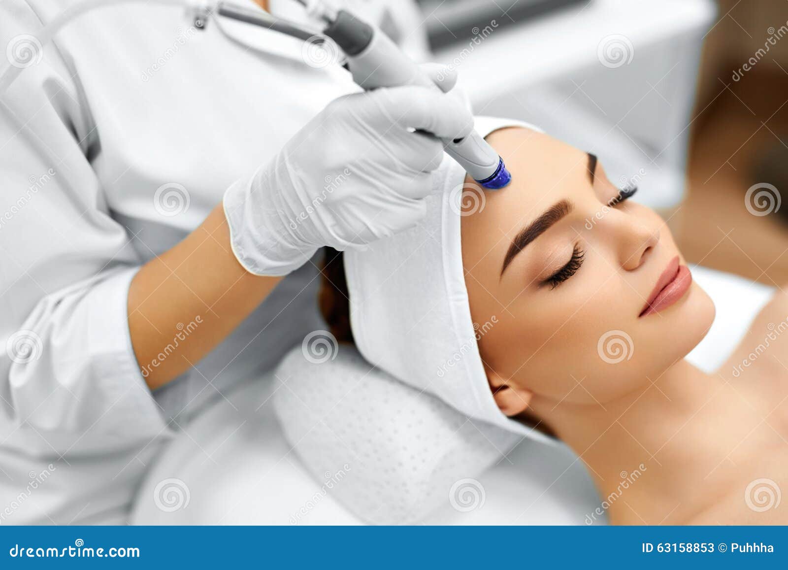 face skin care. facial hydro microdermabrasion peeling treatment