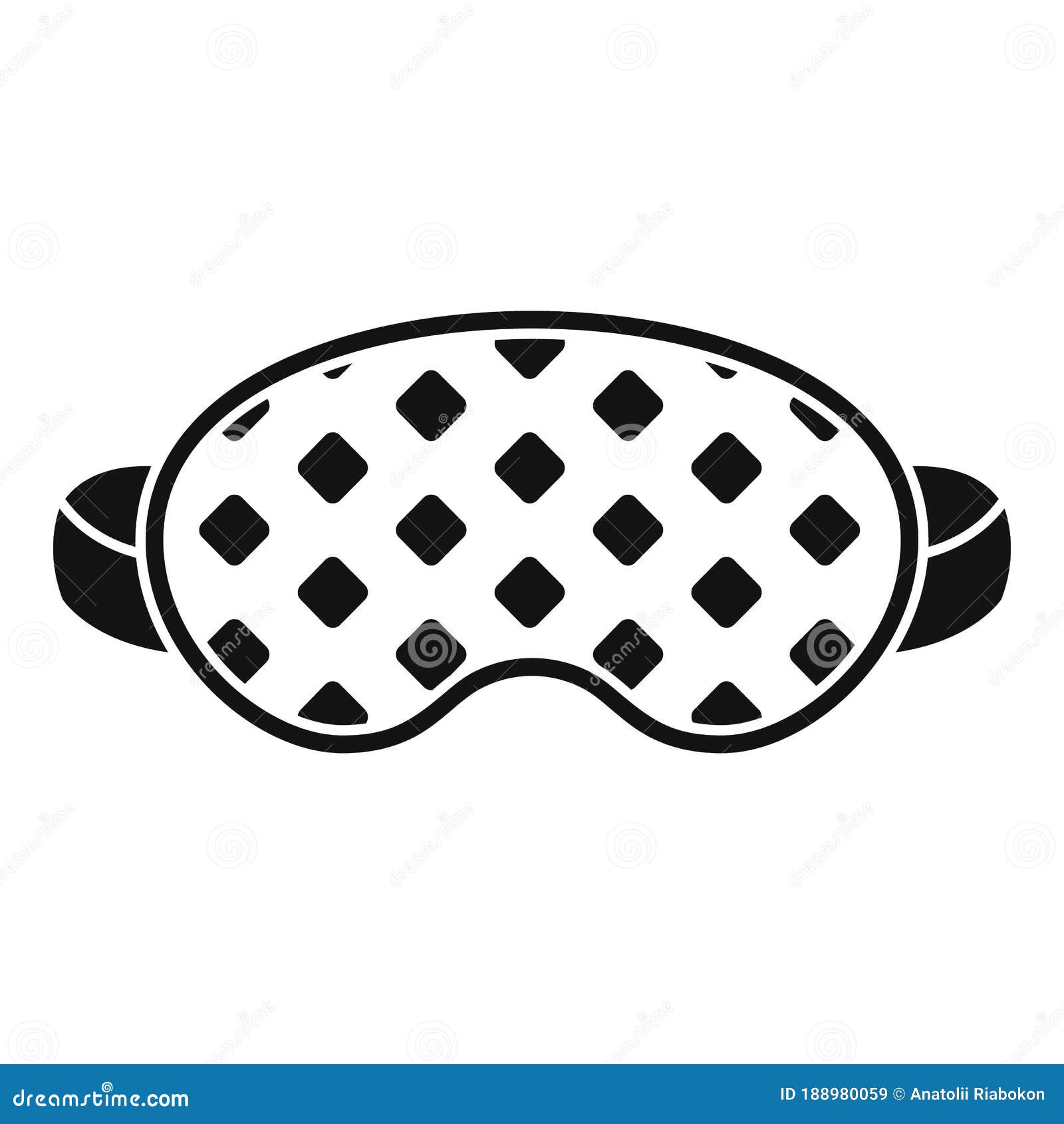 Face Sleeping Mask Icon, Simple Style Stock Vector Illustration of