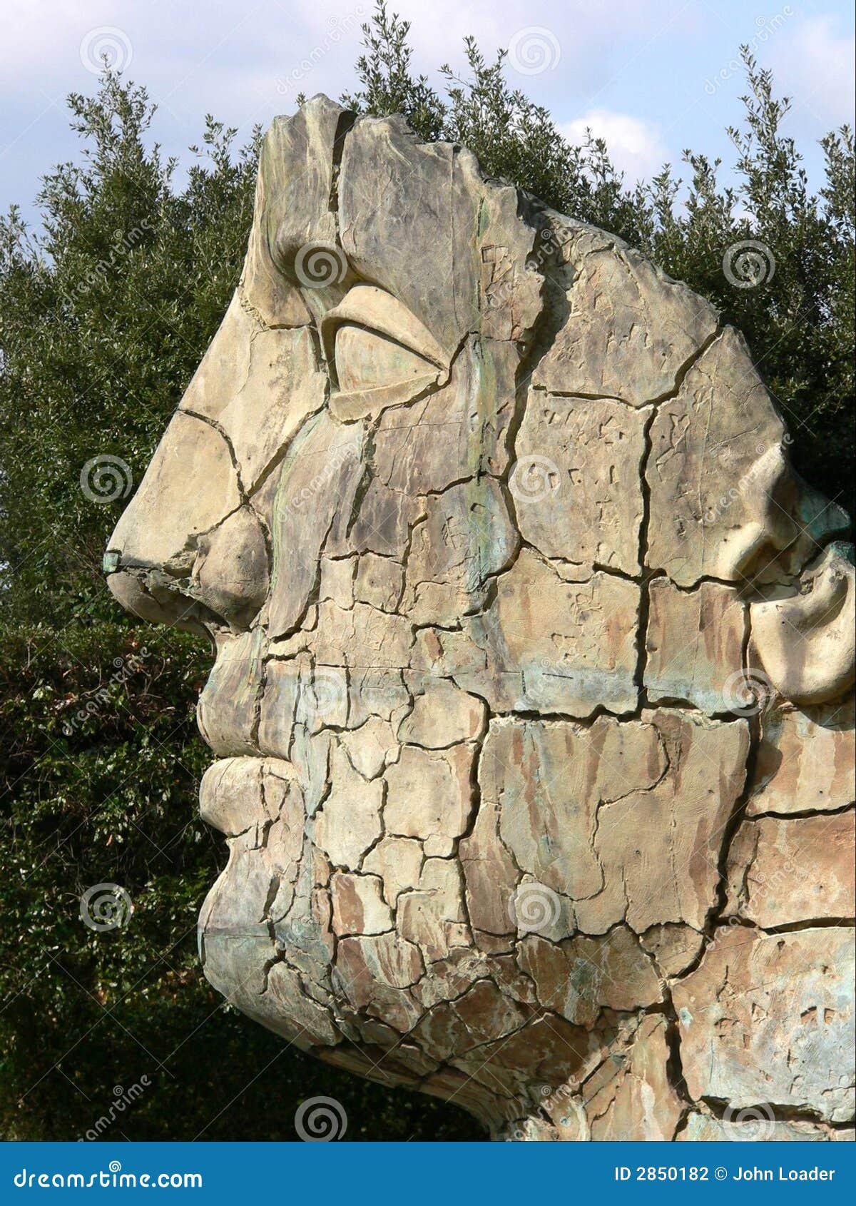 Face statue in Florence. stock photo. Image of italy, giant 2850182