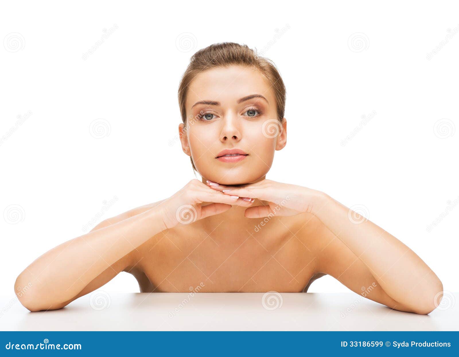 face of woman with clean perfect skin