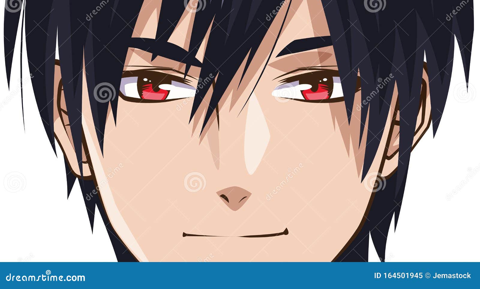 Face Young Man Anime Style Character Stock Vector - Illustration of  japanese, hentai: 164501945