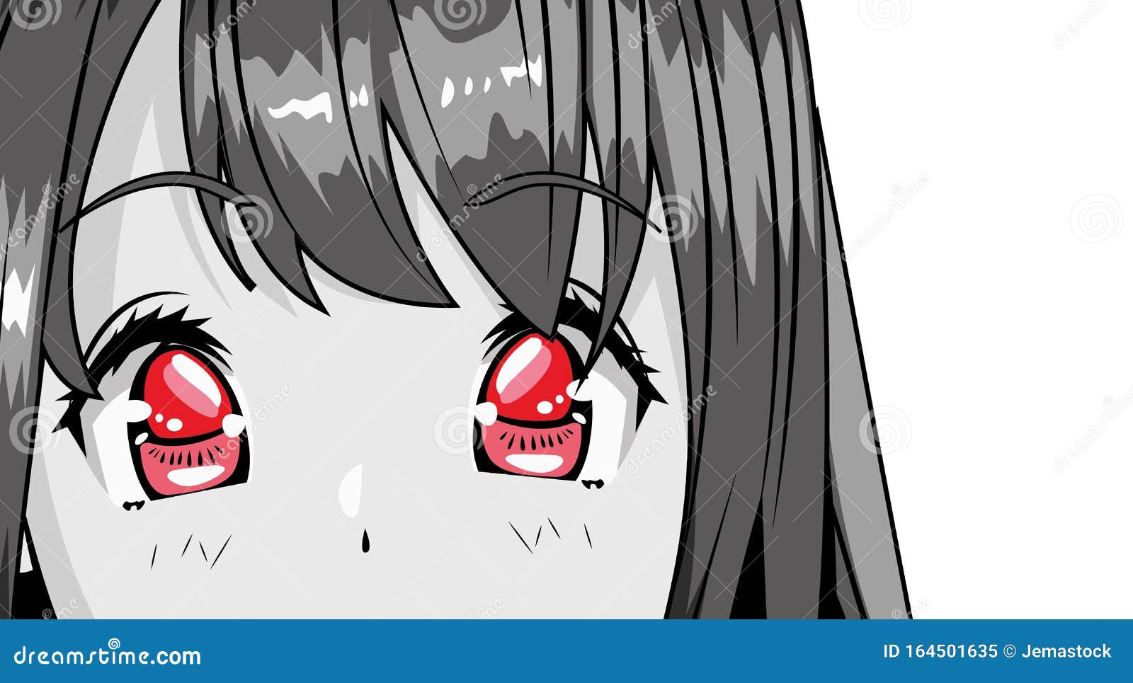 Face Young Woman Monochrome Anime Style Character Stock Vector - Illustration of fantastic, little: 164501635 Face Young Woman Monochrome Anime Style Character Stock Vector - Illustration of fantastic, little: 164501635