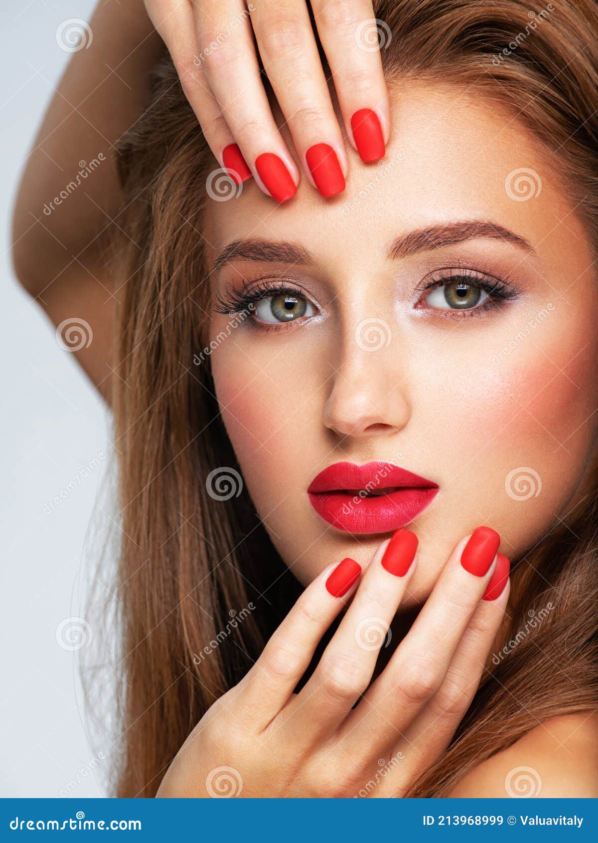 Fashion beauty model girl with colorful nails Stock Photo | Adobe Stock