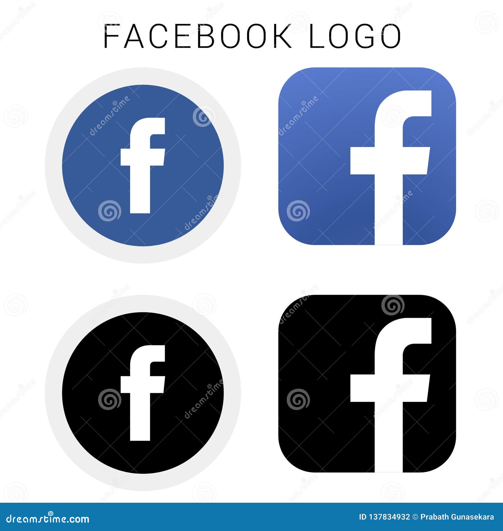 Facebook Icon Logo With Black White And Vector File Editorial Photography Illustration Of Logoes Logo