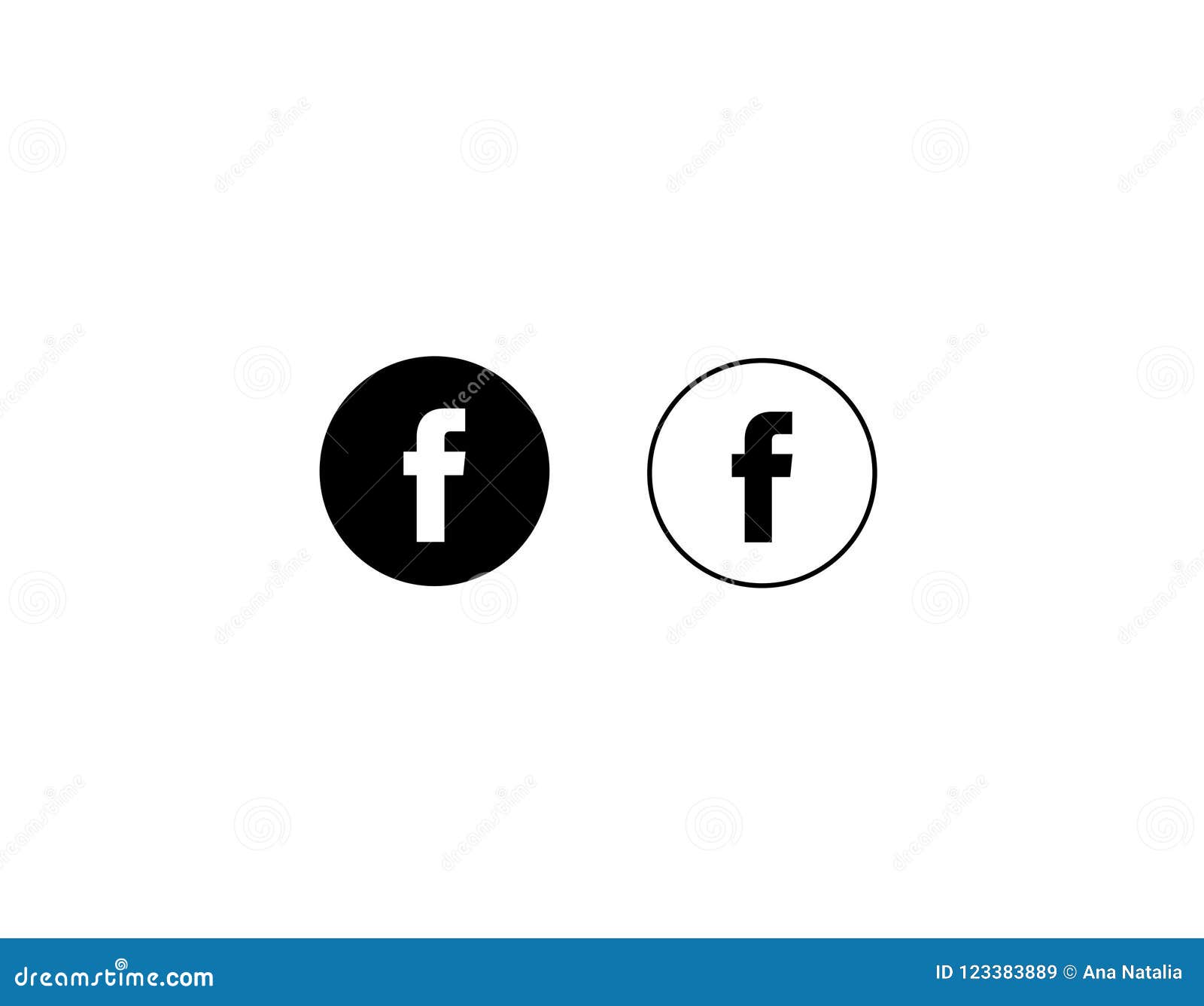 Facebook Letter F Icon Social Media On White Background Vector Editorial Stock Image Illustration Of Design Modern