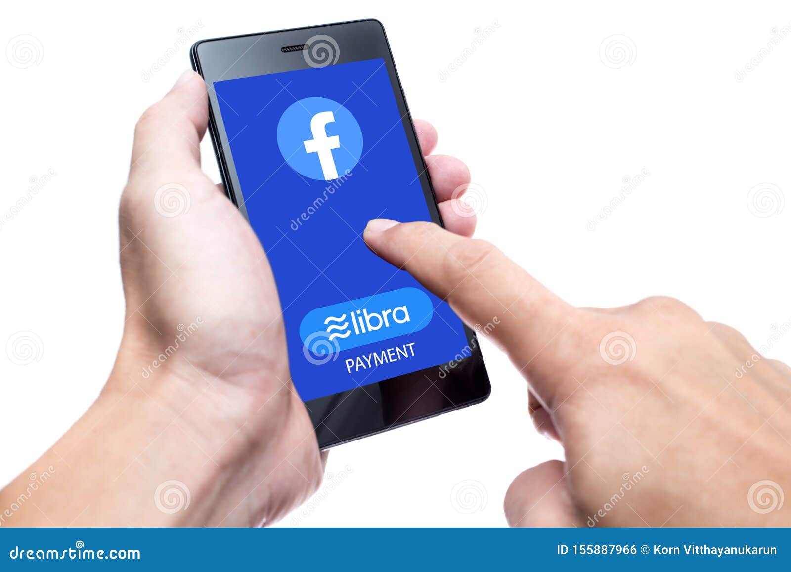 Facebook Libra Coin Logo Icon On Smartphone Screen On ...