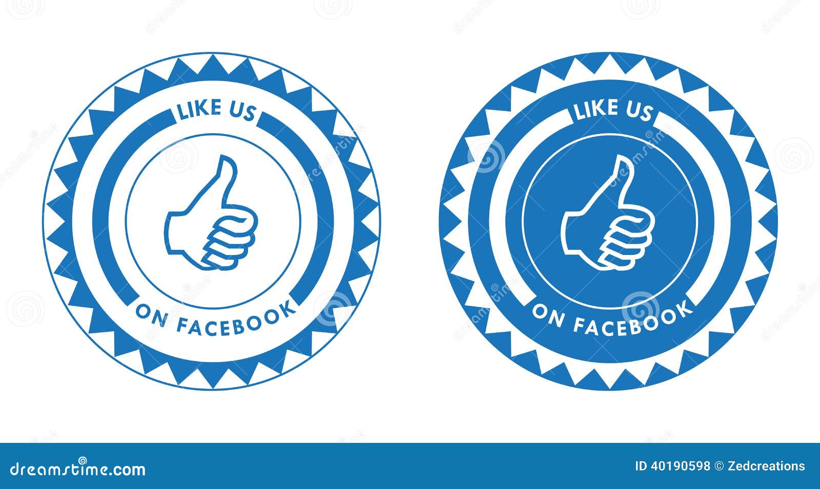 like us on facebook vector