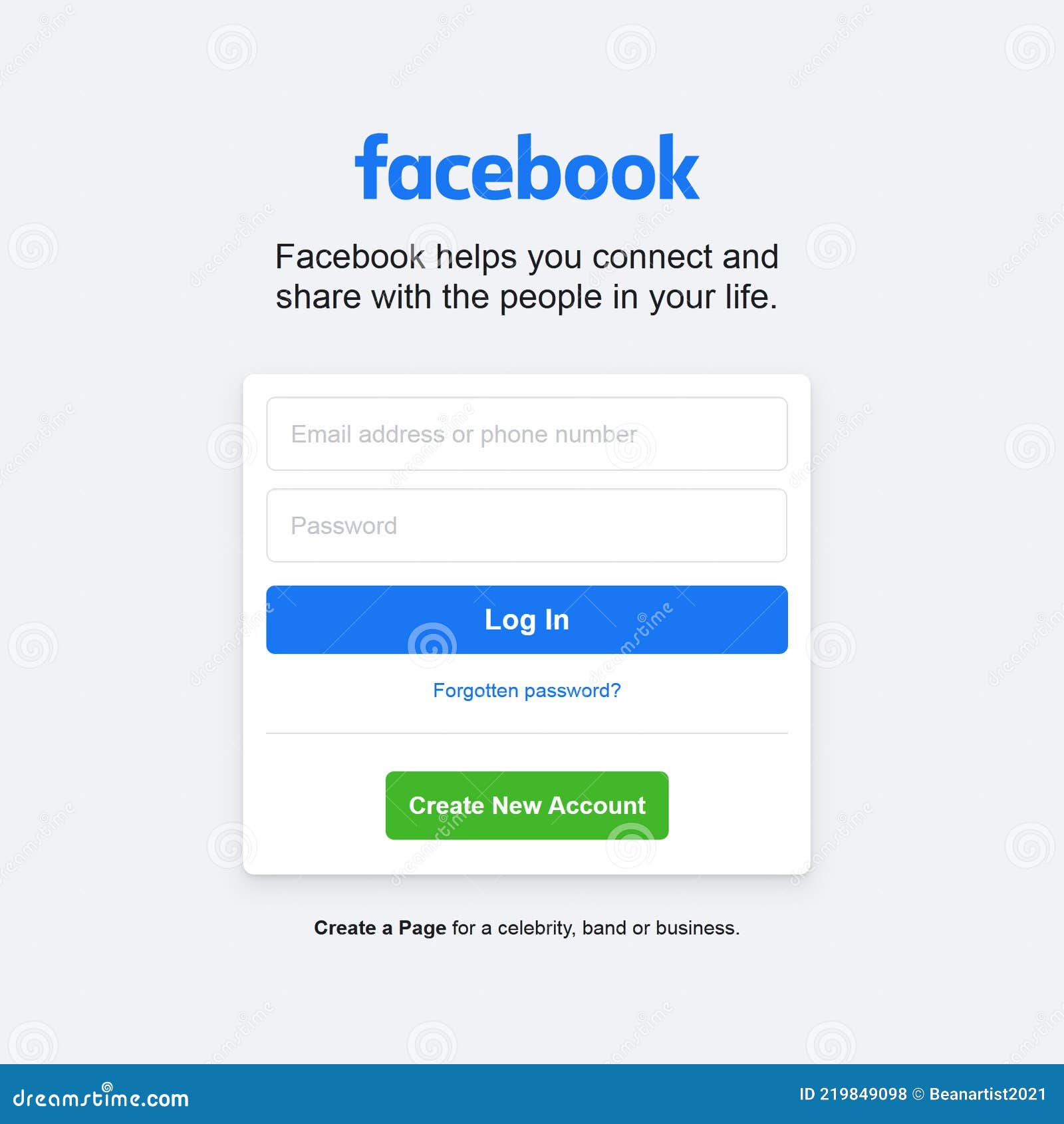 facebook login