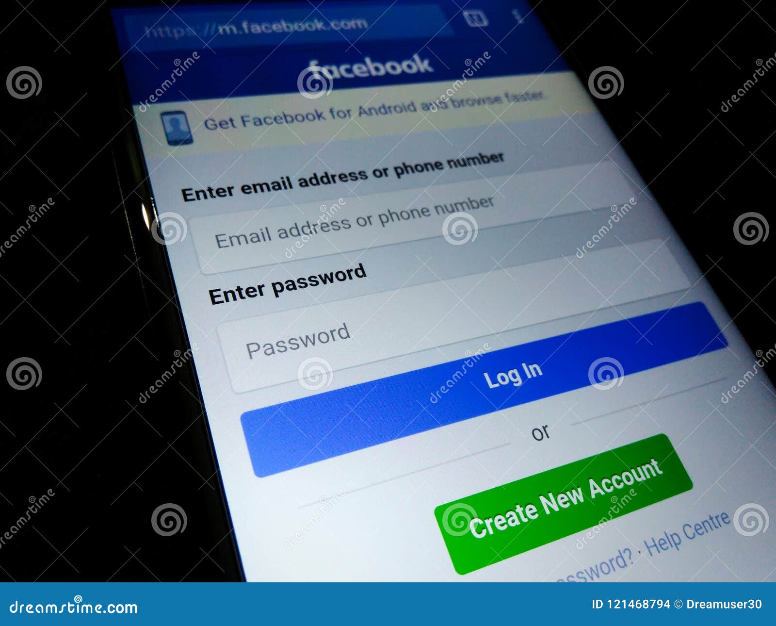 Facebook Login Page Editorial Stock Image Image Of Password