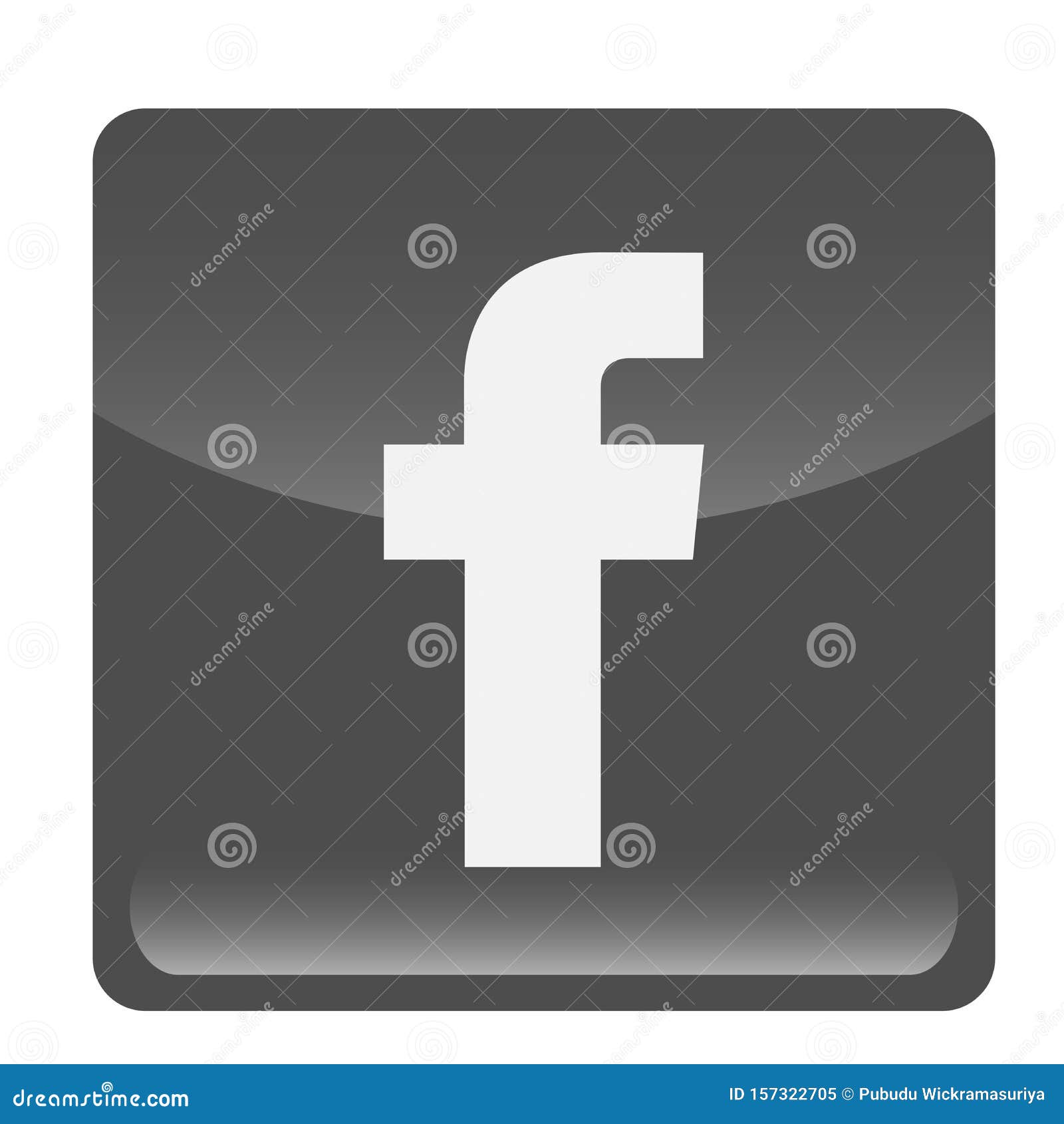 Facebook Logo Black Icon Vector Illustrations For Web Internet On White