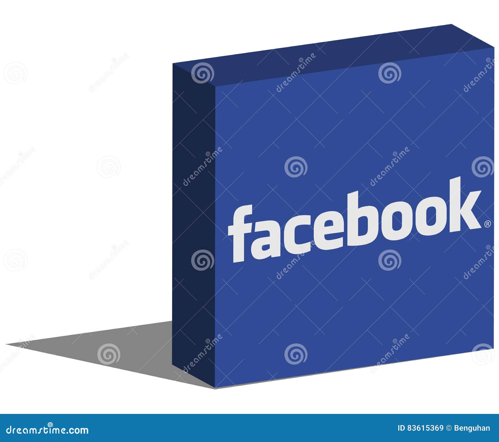 Facebook Logo 3d Form Ground Editorial Stock Image Photo Download