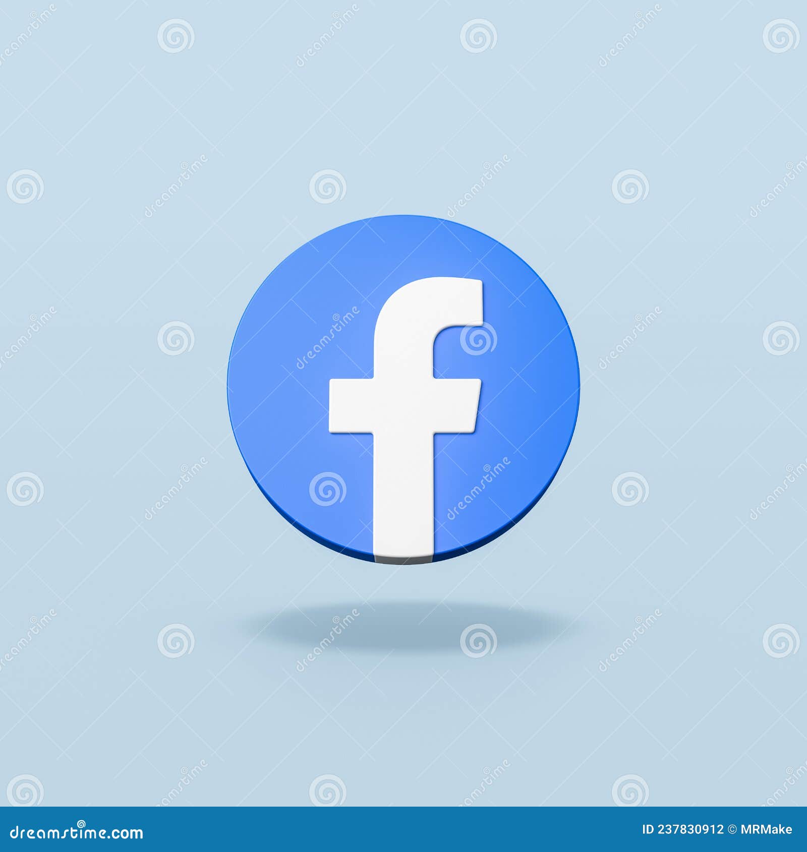 Facebook Logo on Flat Blue Background Editorial Photography Illustration of shape, flat 237830912