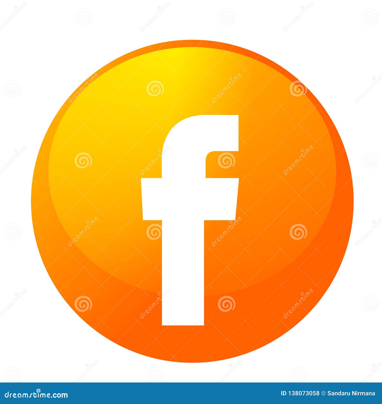 Facebook Logo Icon Vector In Gold Illustrations On White Background Editorial Stock Photo Illustration Of Vector Follow