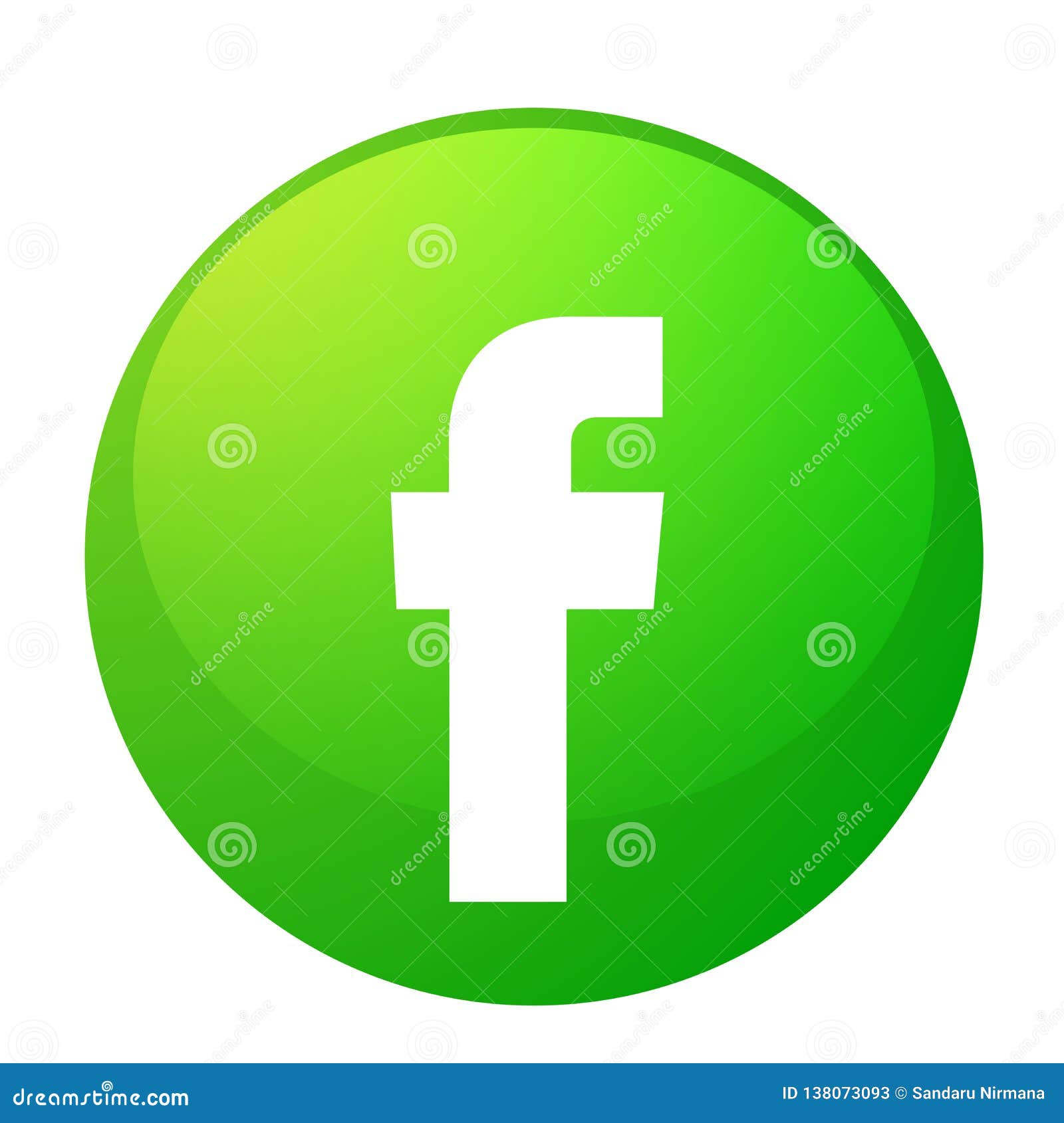 Facebook Logo Icon Vector in Green Illustrations on White Background  Editorial Stock Photo - Illustration of buttons, illustrations: 138073093